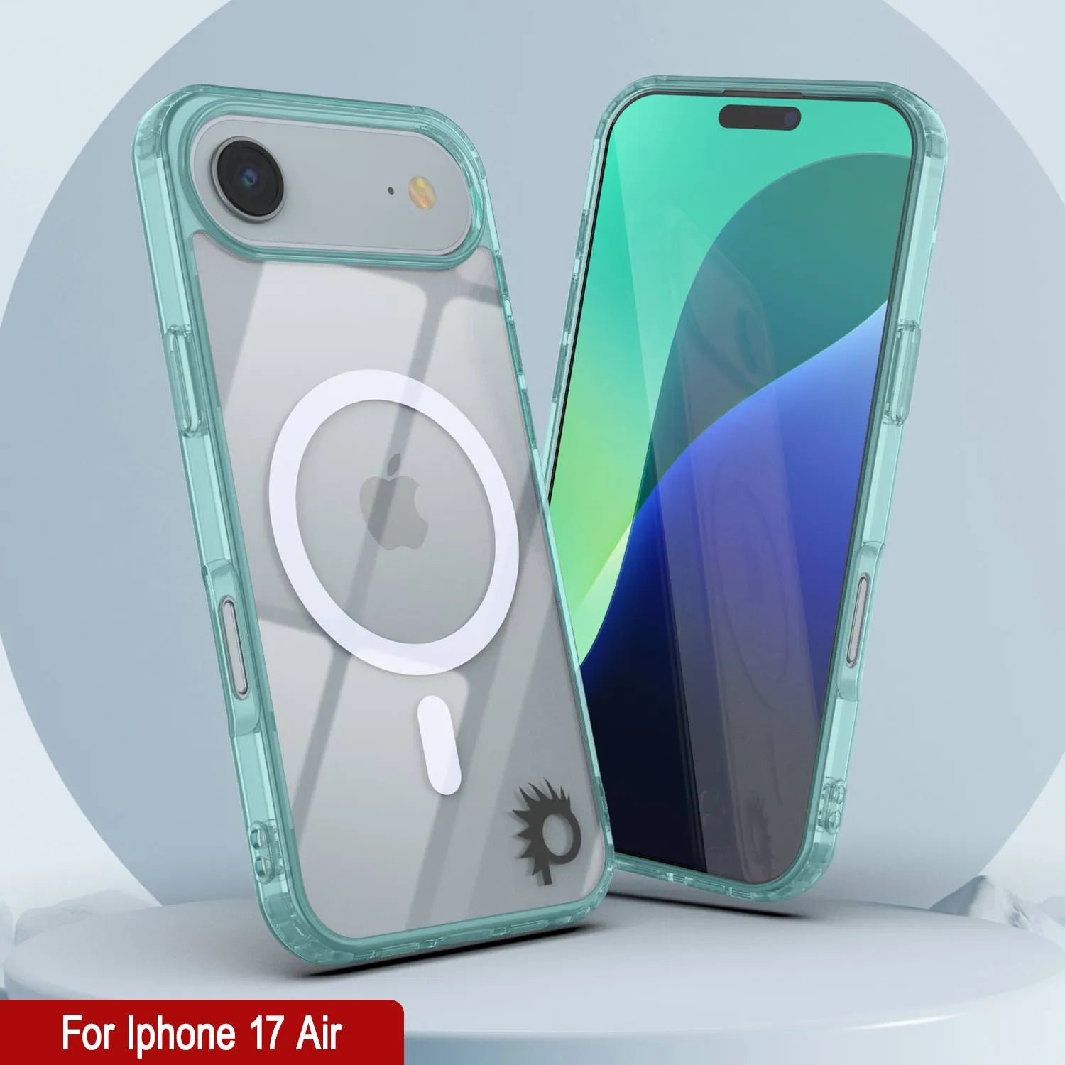 Punkcase iPhone 17 Air Magnetic Wireless Charging Case [ClearMag Series][Teal]