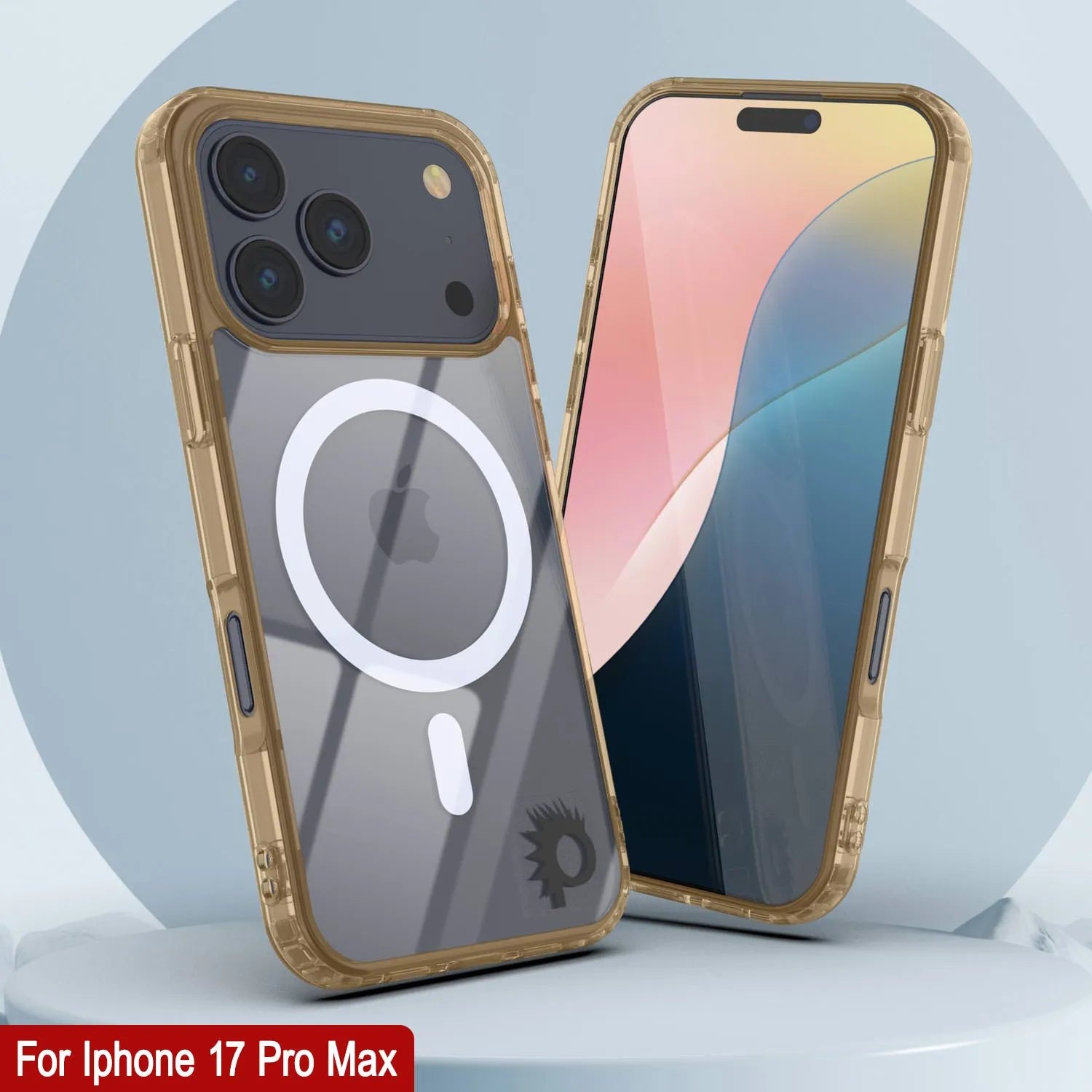 Punkcase iPhone 17 Pro Max Magnetic Wireless Charging Case [ClearMag Series][Gold]