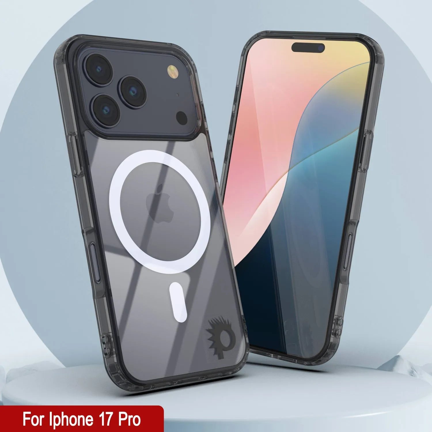 Punkcase iPhone 17 Pro Magnetic Wireless Charging Case [ClearMag Series][Black]