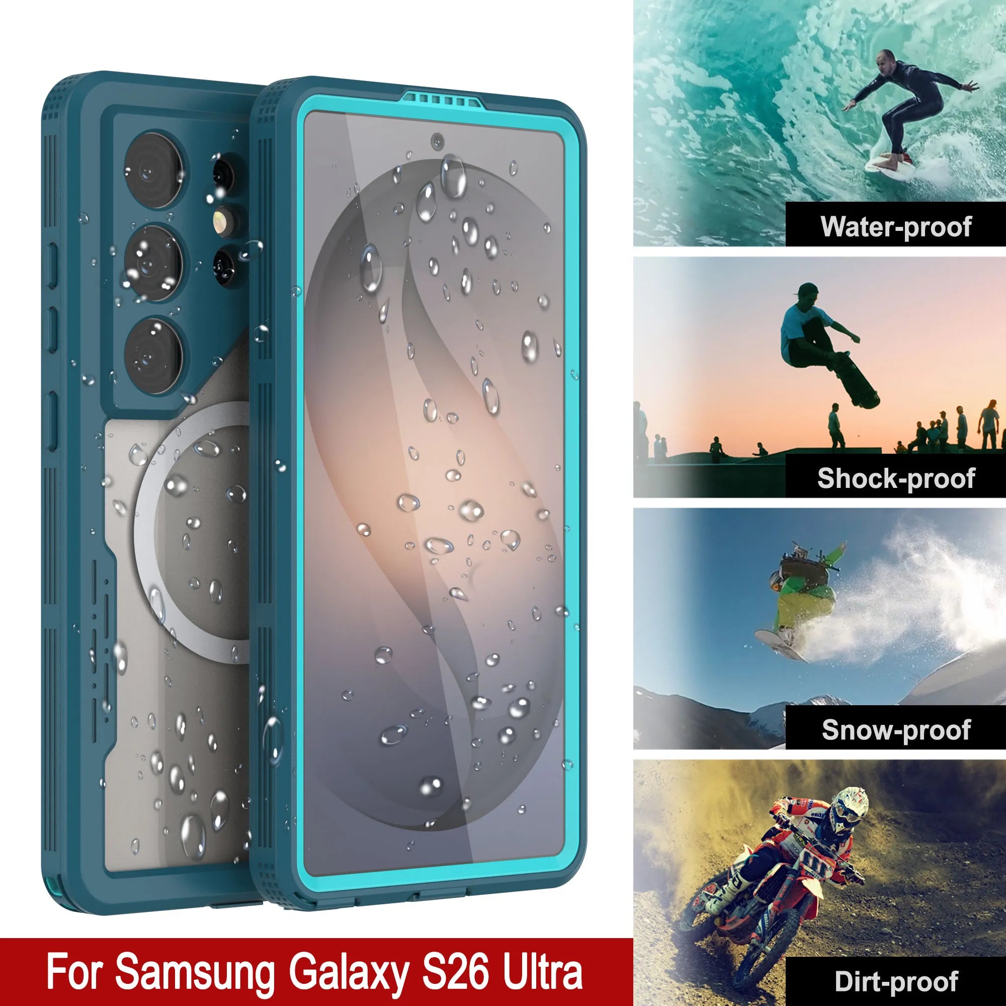 Galaxy S26 Ultra Waterproof Case [Alpine 2.0 Series] [Slim Fit] [IP68 Certified] [Shockproof] [Blue]