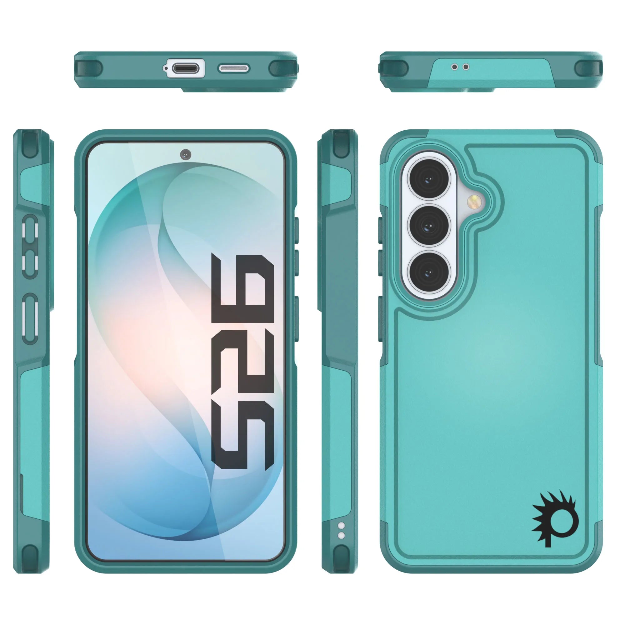 PunkCase Galaxy S26 Case, [Spartan 2.0 Series] Clear Rugged Heavy Duty Cover [Light Blue]