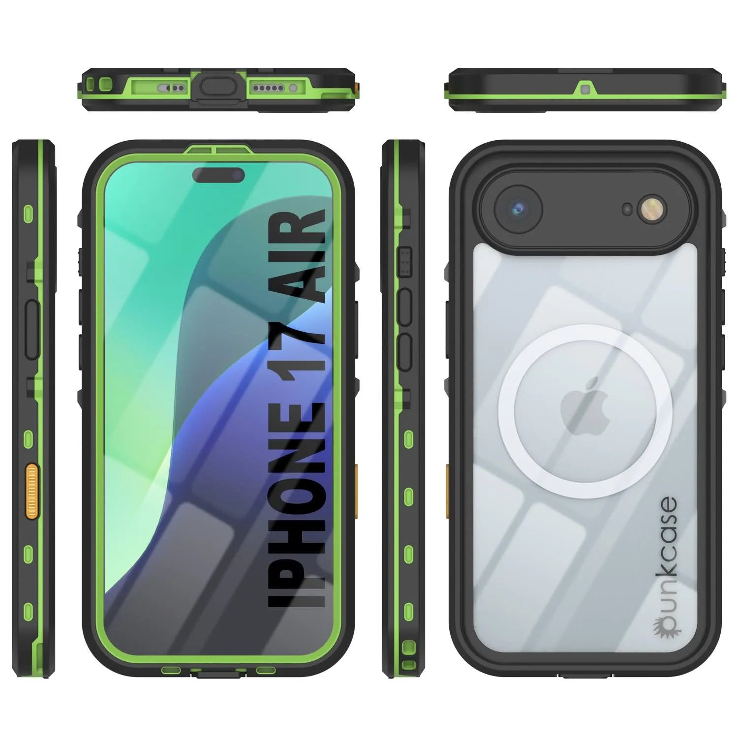 iPhone 17 Air Waterproof IP68 Case, Punkcase [Light green] [StudStar Series] [Slim Fit] [Dirtproof]