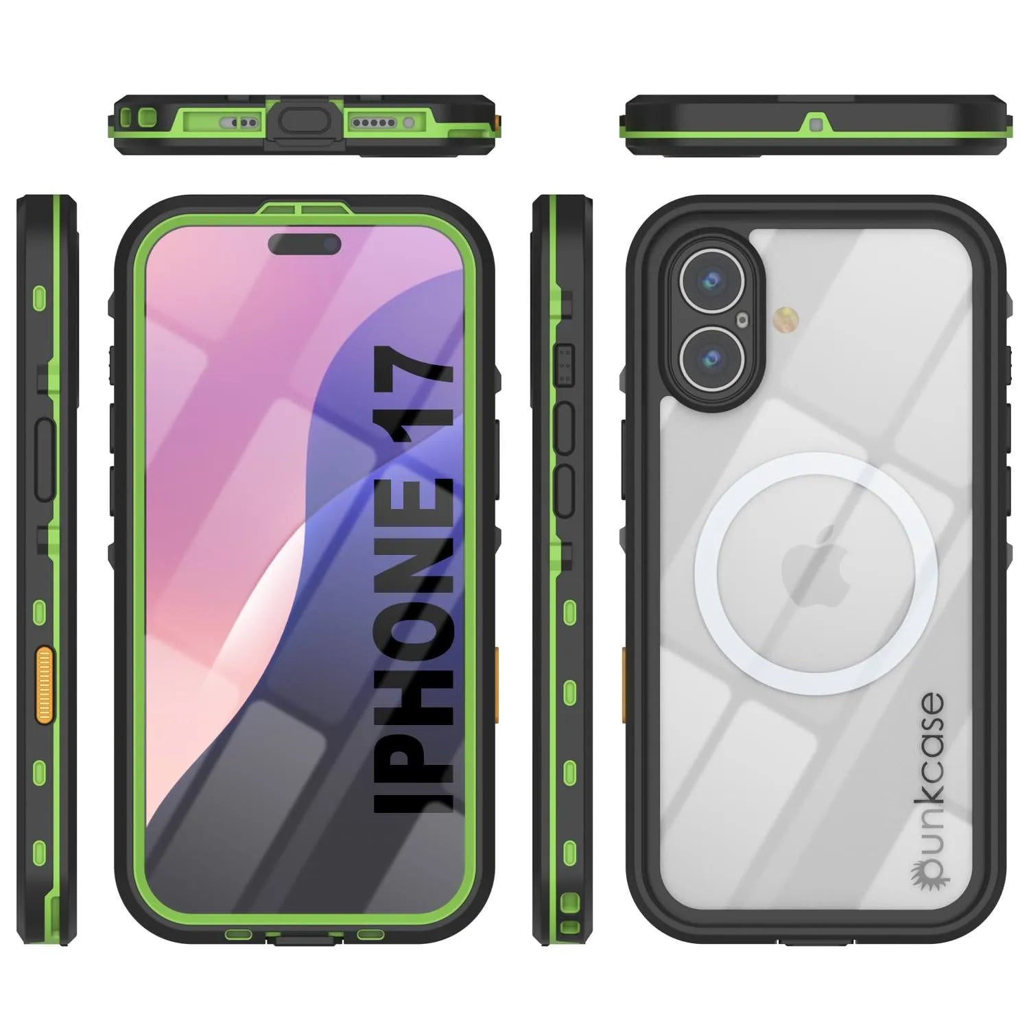 iPhone 17 Waterproof IP68 Case, Punkcase [Light green] [StudStar Series] [Slim Fit] [Dirtproof]