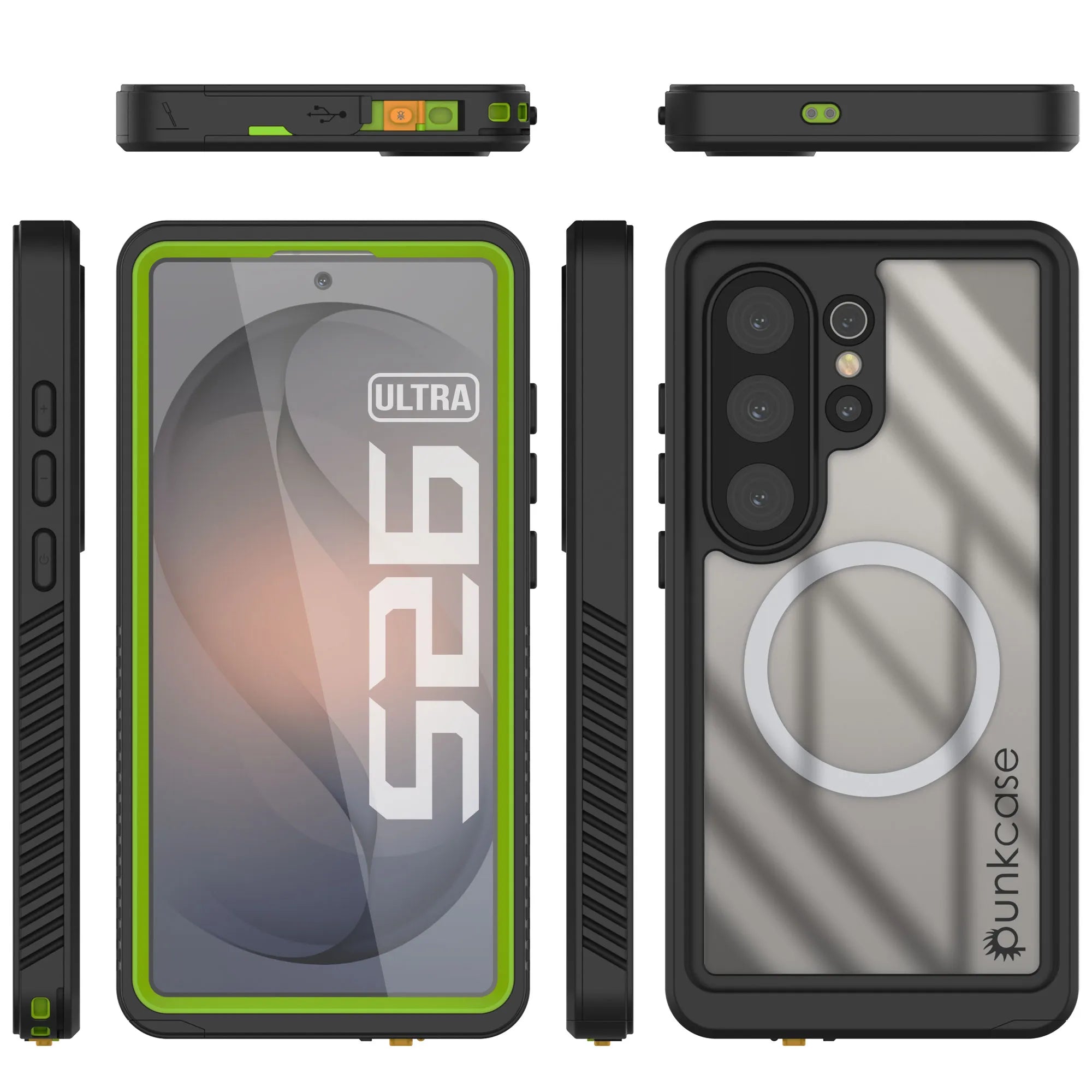 Galaxy S26 Ultra Waterproof Case, Punkcase [Extreme Mag Series] Armor Cover W/ Built In Screen Protector [Green]