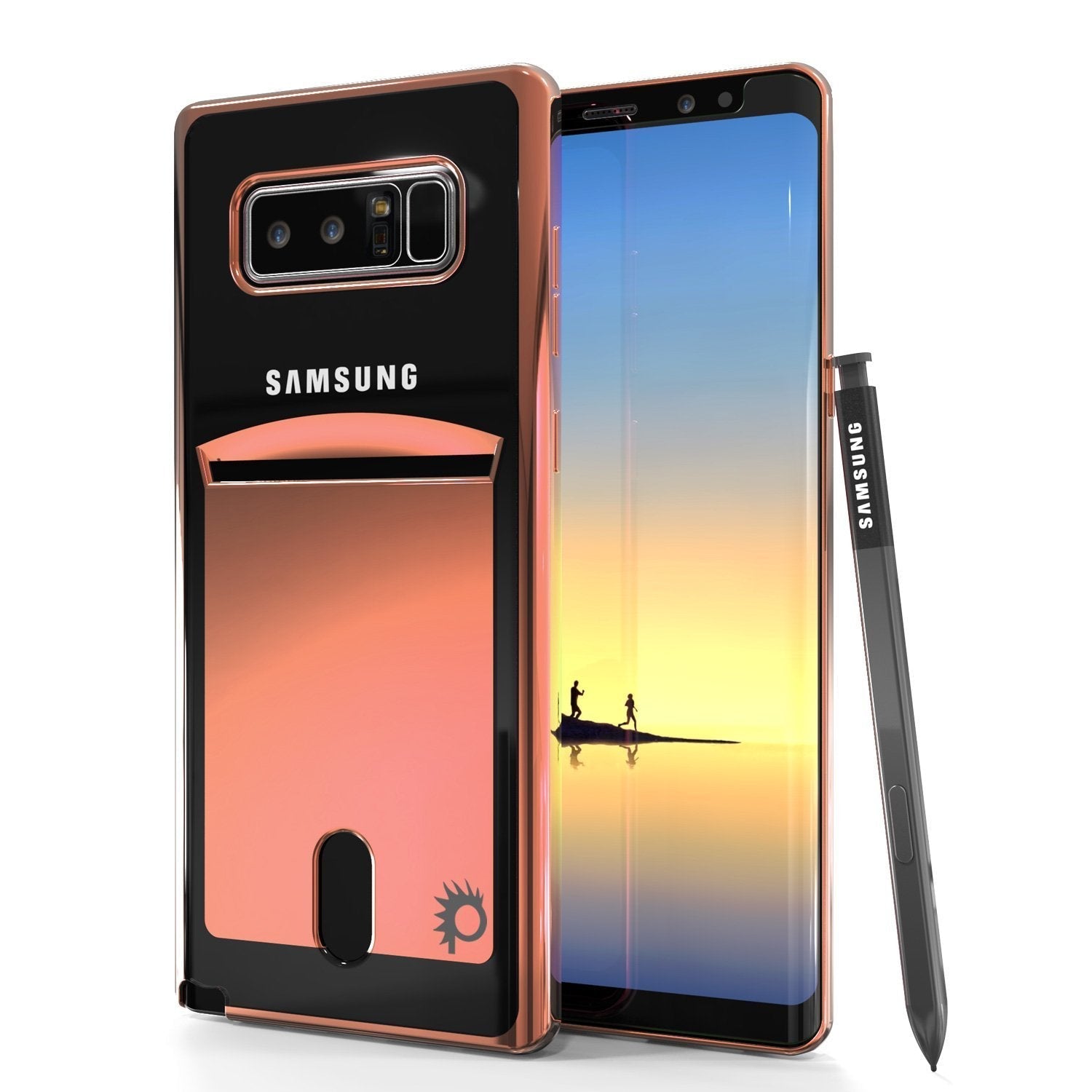 Galaxy Note 8 Case, PUNKCASE® LUCID Gold Series | Card Slot | SHIELD Screen Protector | Ultra fit