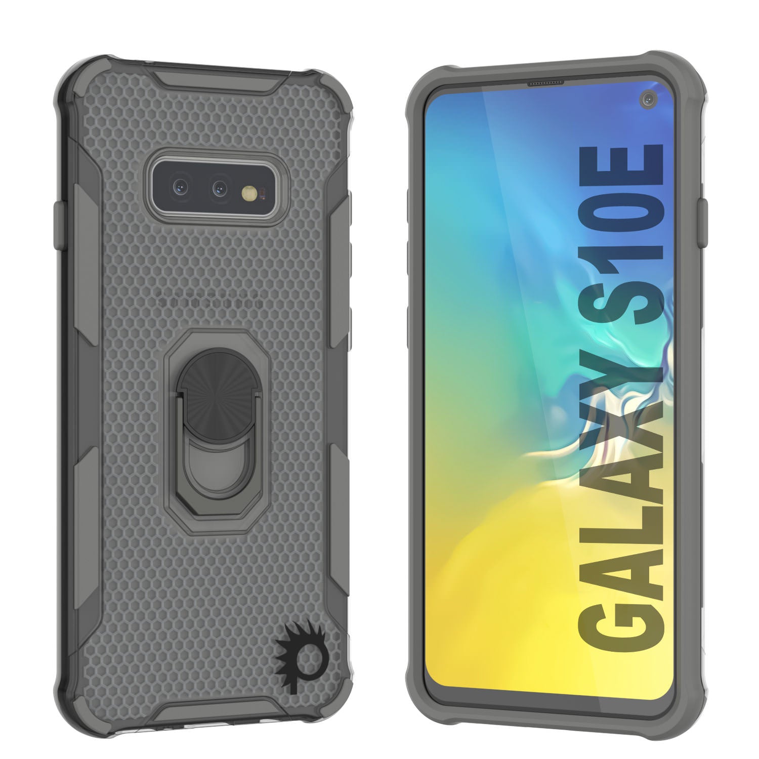 Punkcase Galaxy S10e Case [Magnetix 2.0 Series] Clear Protective TPU Cover W/Kickstand [Black]