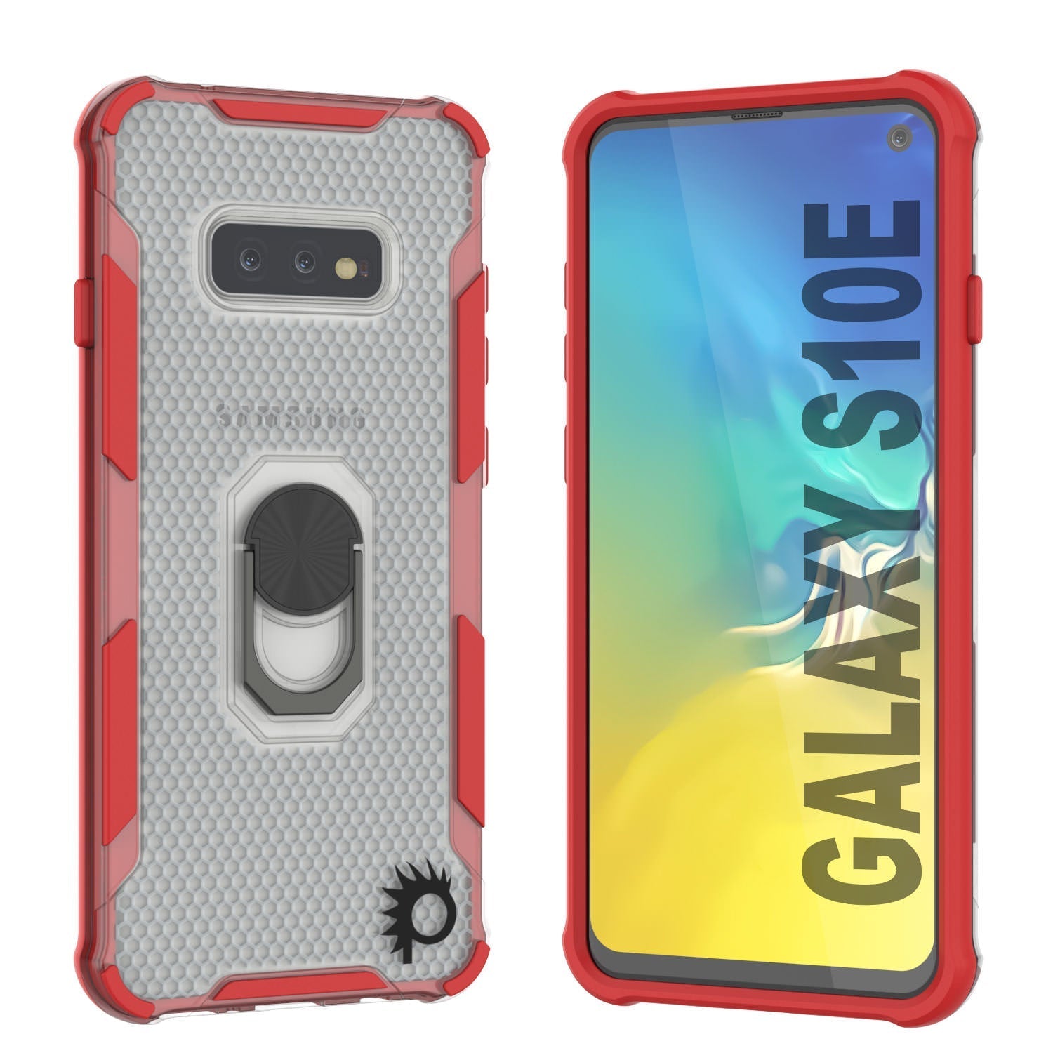 Punkcase Galaxy S10e Case [Magnetix 2.0 Series] Clear Protective TPU Cover W/Kickstand [Black]
