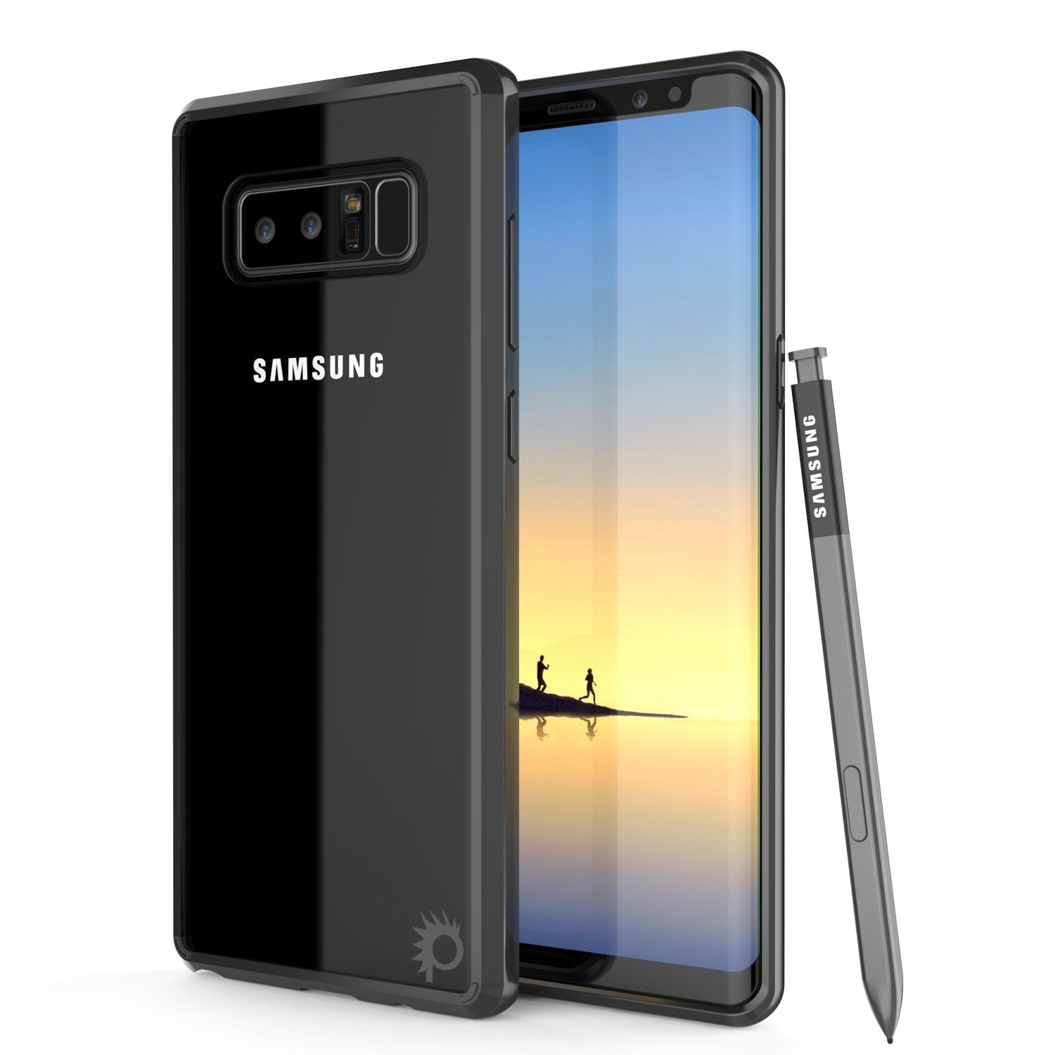 Galaxy Note 8 Case, PUNKcase [LUCID 2.0 Series] [Slim Fit] Armor Cover w/Integrated Anti-Shock System & PUNKSHIELD Screen Protector [White]