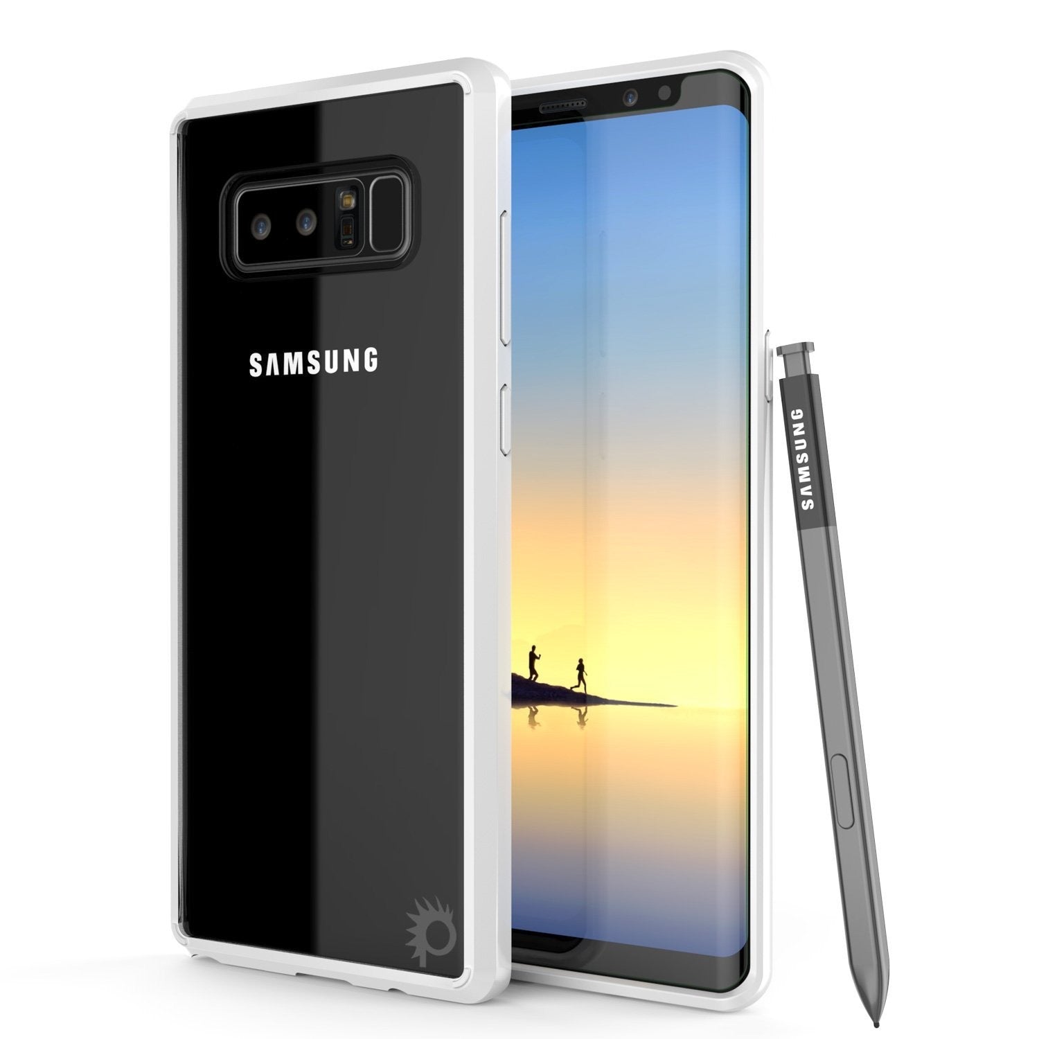 Galaxy Note 8 Case, PUNKcase [LUCID 2.0 Series] [Slim Fit] Armor Cover w/Integrated Anti-Shock System & PUNKSHIELD Screen Protector [Clear]