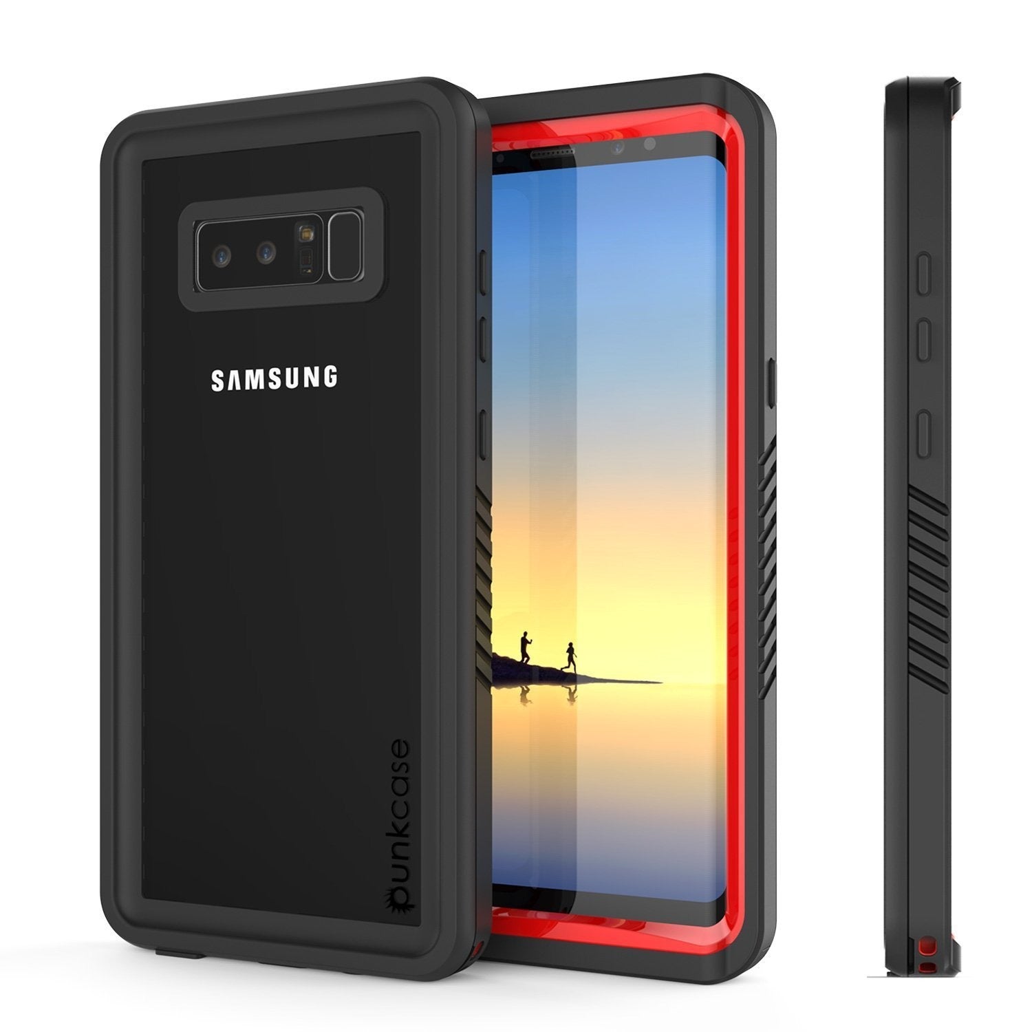 Galaxy Note 8 Case, Punkcase [Extreme Series] [Slim Fit] [IP68 Certified] [Shockproof] Armor Cover W/ Built In Screen Protector [Black]