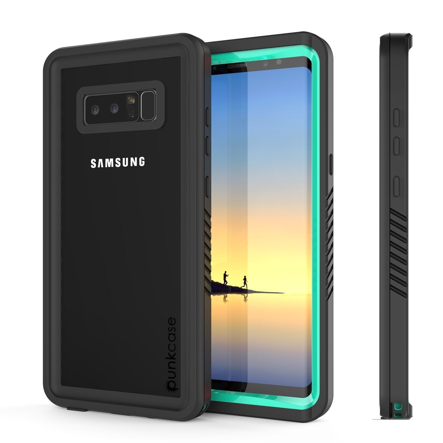 Galaxy Note 8 Case, Punkcase [Extreme Series] [Slim Fit] [IP68 Certified] [Shockproof] Armor Cover W/ Built In Screen Protector [Black]