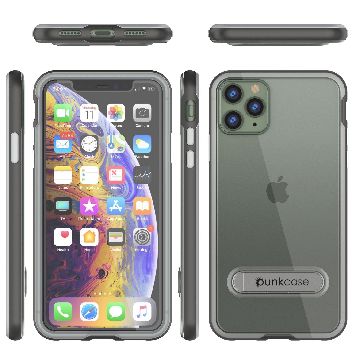 iPhone 12 Pro Max Case, PUNKcase [LUCID 3.0 Series] [Slim Fit] Protective Cover w/ Integrated Screen Protector [Black]