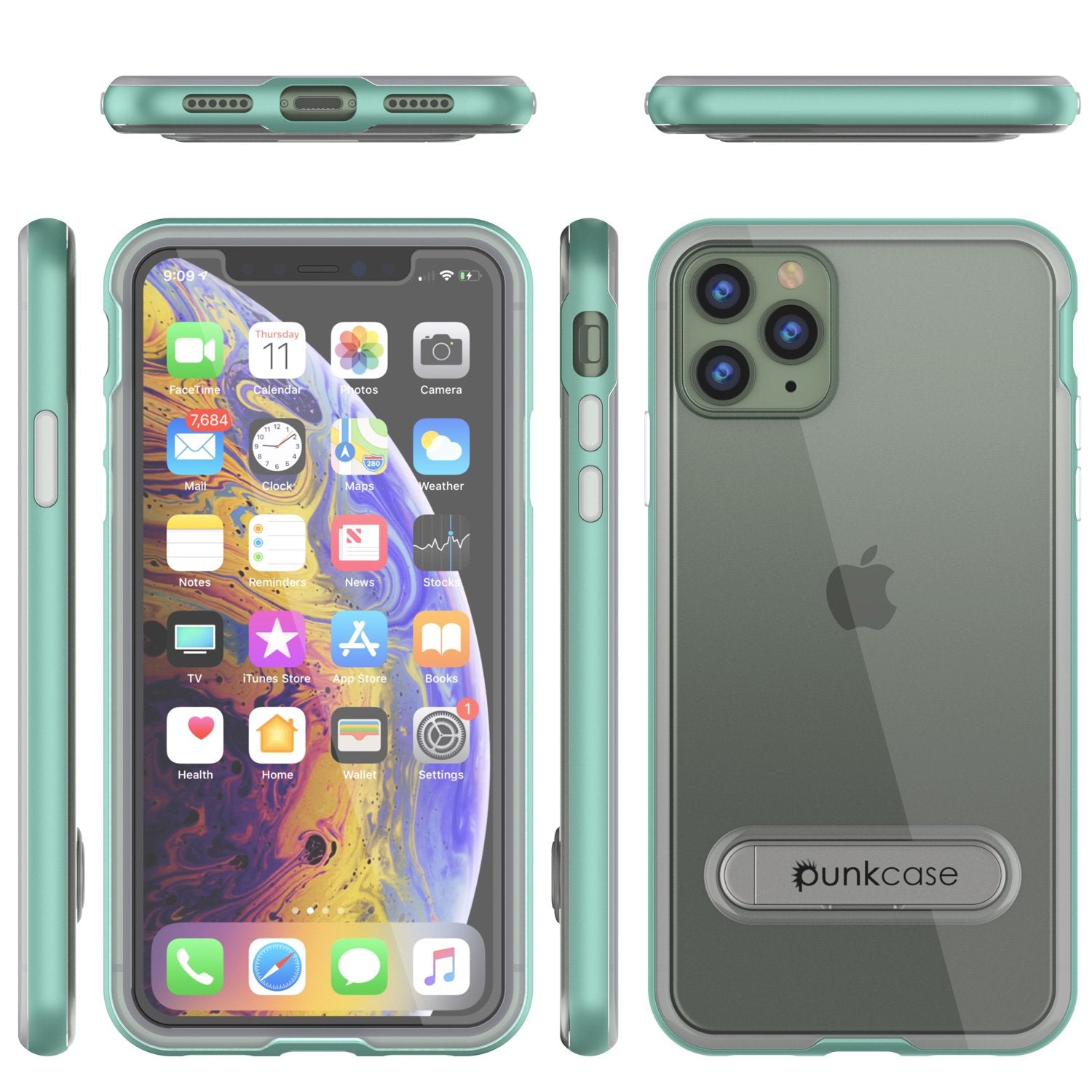iPhone 12 Pro Max Case, PUNKcase [LUCID 3.0 Series] [Slim Fit] Protective Cover w/ Integrated Screen Protector [Black]