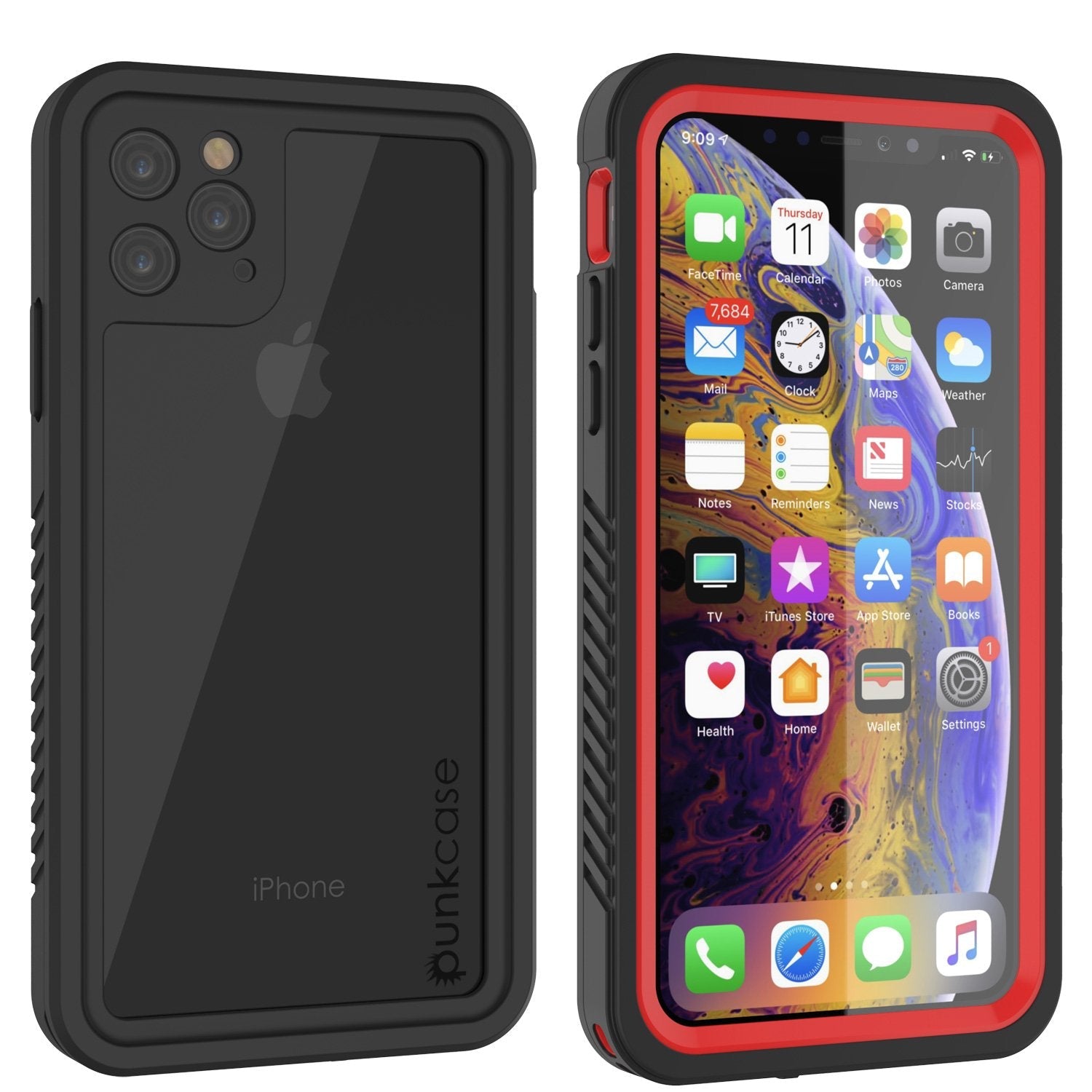 iPhone 11 Pro Max Waterproof Case, Punkcase [Extreme Series] Armor Cover W/ Built In Screen Protector [Purple]