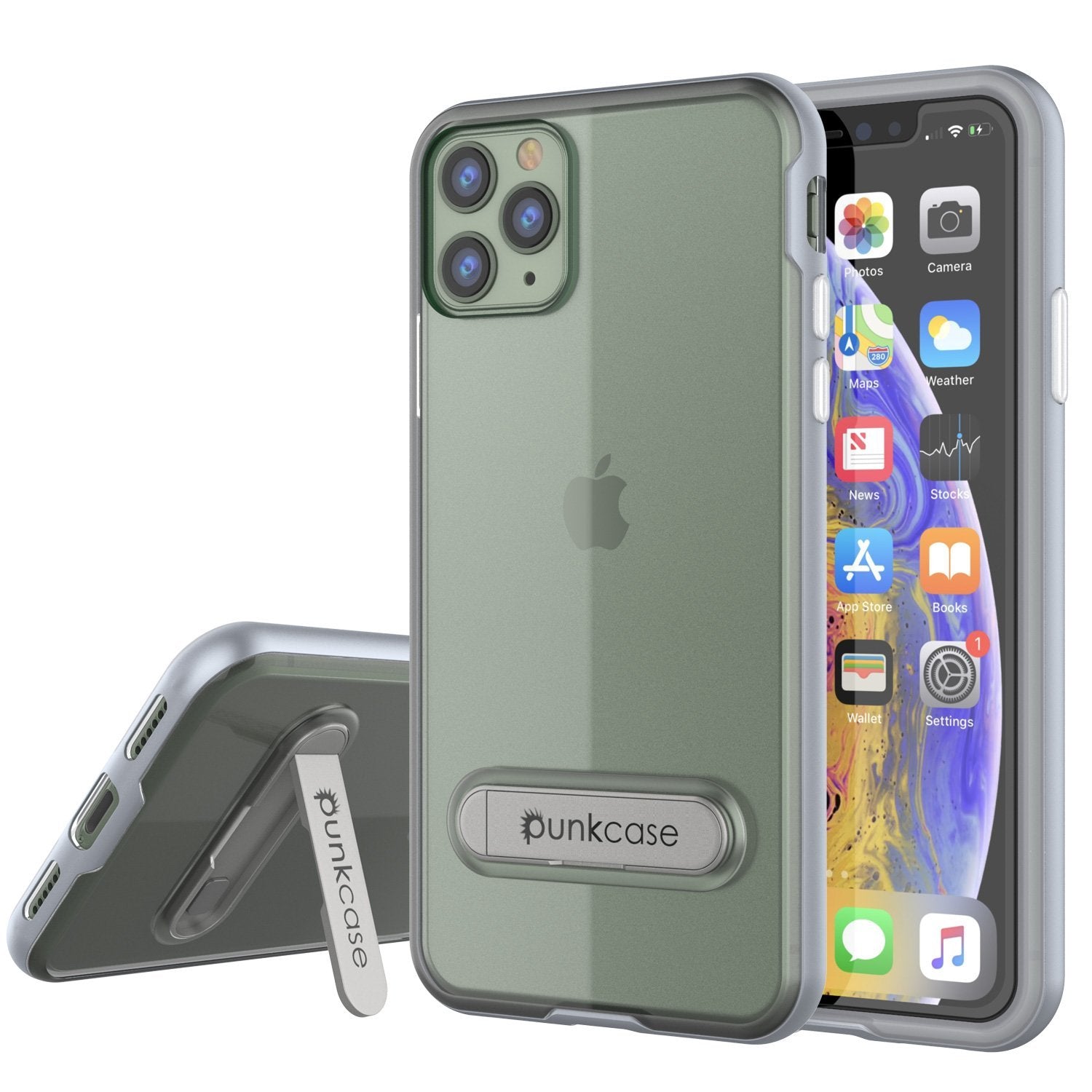 iPhone 12 Pro Case, PUNKcase [LUCID 3.0 Series] [Slim Fit] Protective Cover w/ Integrated Screen Protector [Grey]
