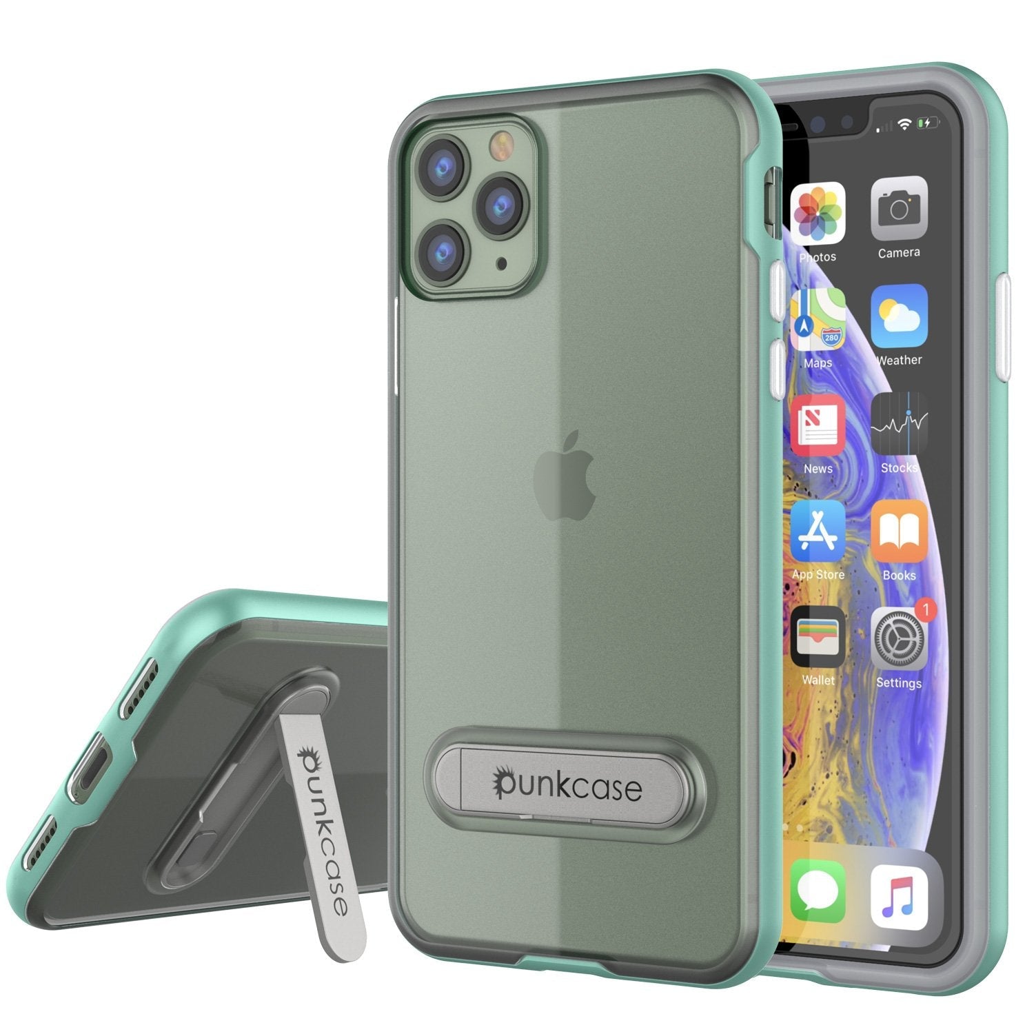 iPhone 12 Pro Case, PUNKcase [LUCID 3.0 Series] [Slim Fit] Protective Cover w/ Integrated Screen Protector [Red]