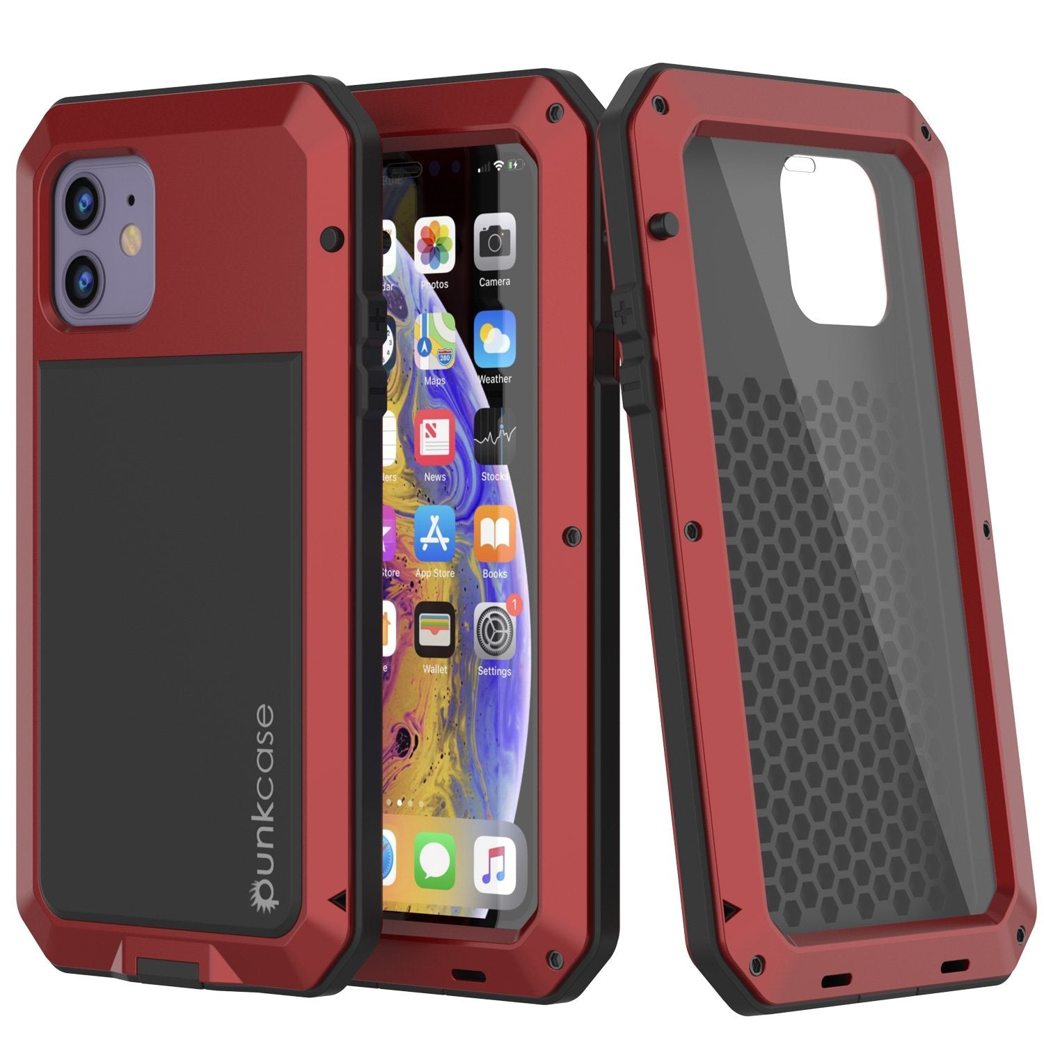 iPhone 11 Metal Case, Heavy Duty Military Grade Armor Cover [shock proof] Full Body Hard [Black]