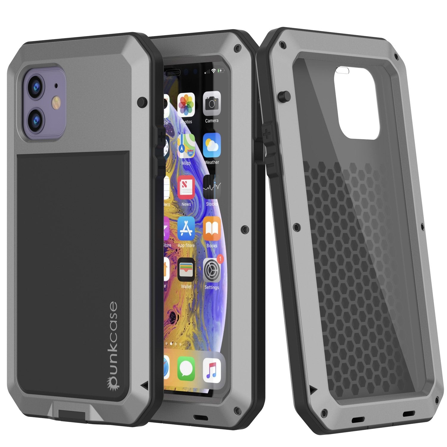 iPhone 11 Metal Case, Heavy Duty Military Grade Armor Cover [shock proof] Full Body Hard [Gold]