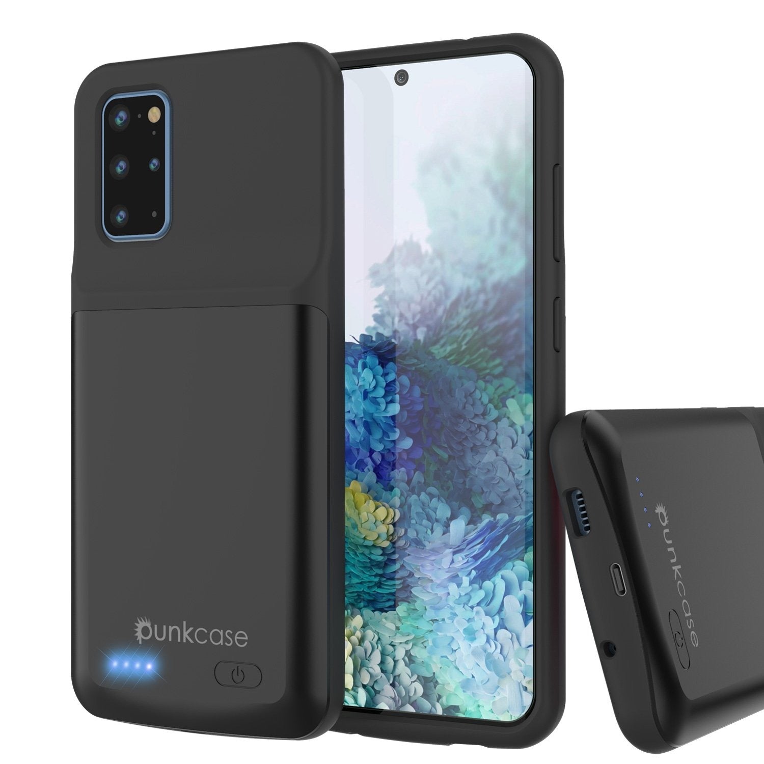PunkJuice S20+ Plus Battery Case Patterned Black - Fast Charging Power Juice Bank with 6000mAh
