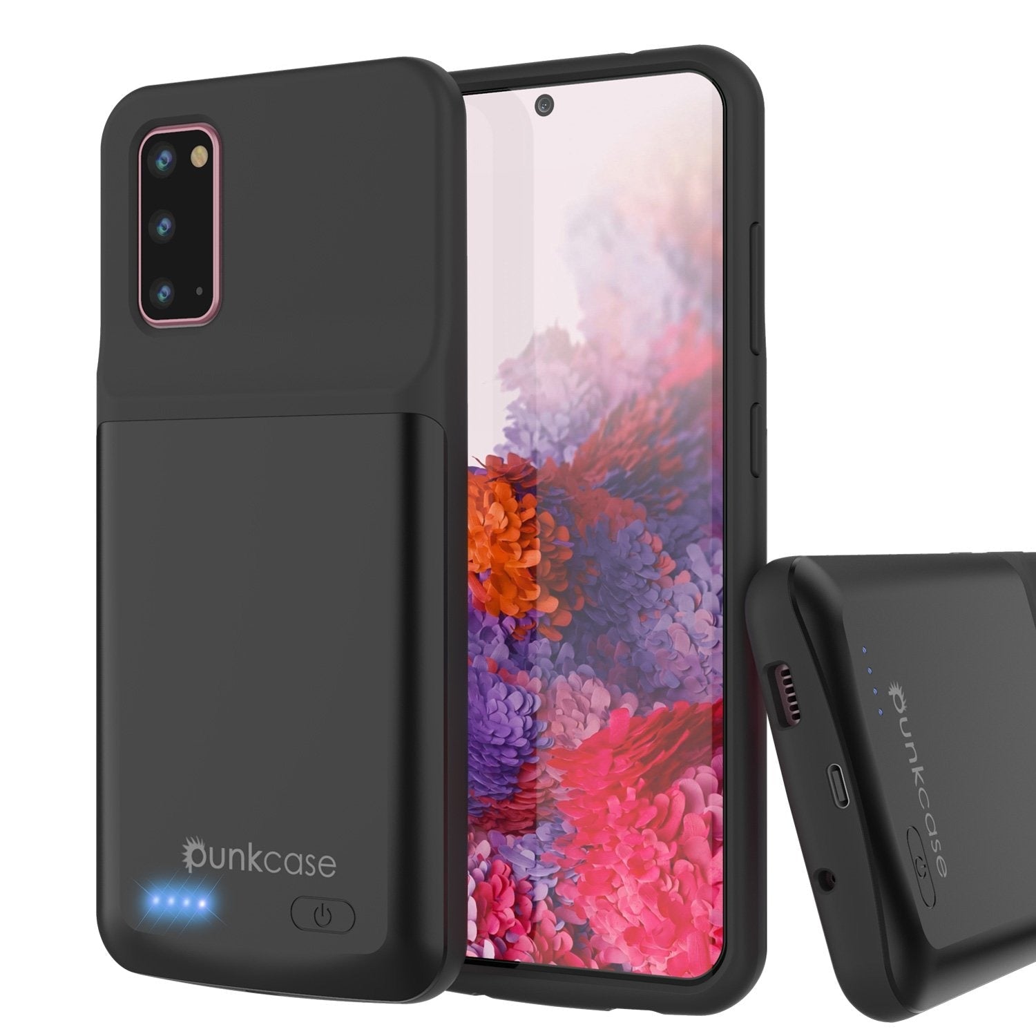 PunkJuice S20 Battery Case Patterned Blue - Fast Charging Power Juice Bank with 4800mAh