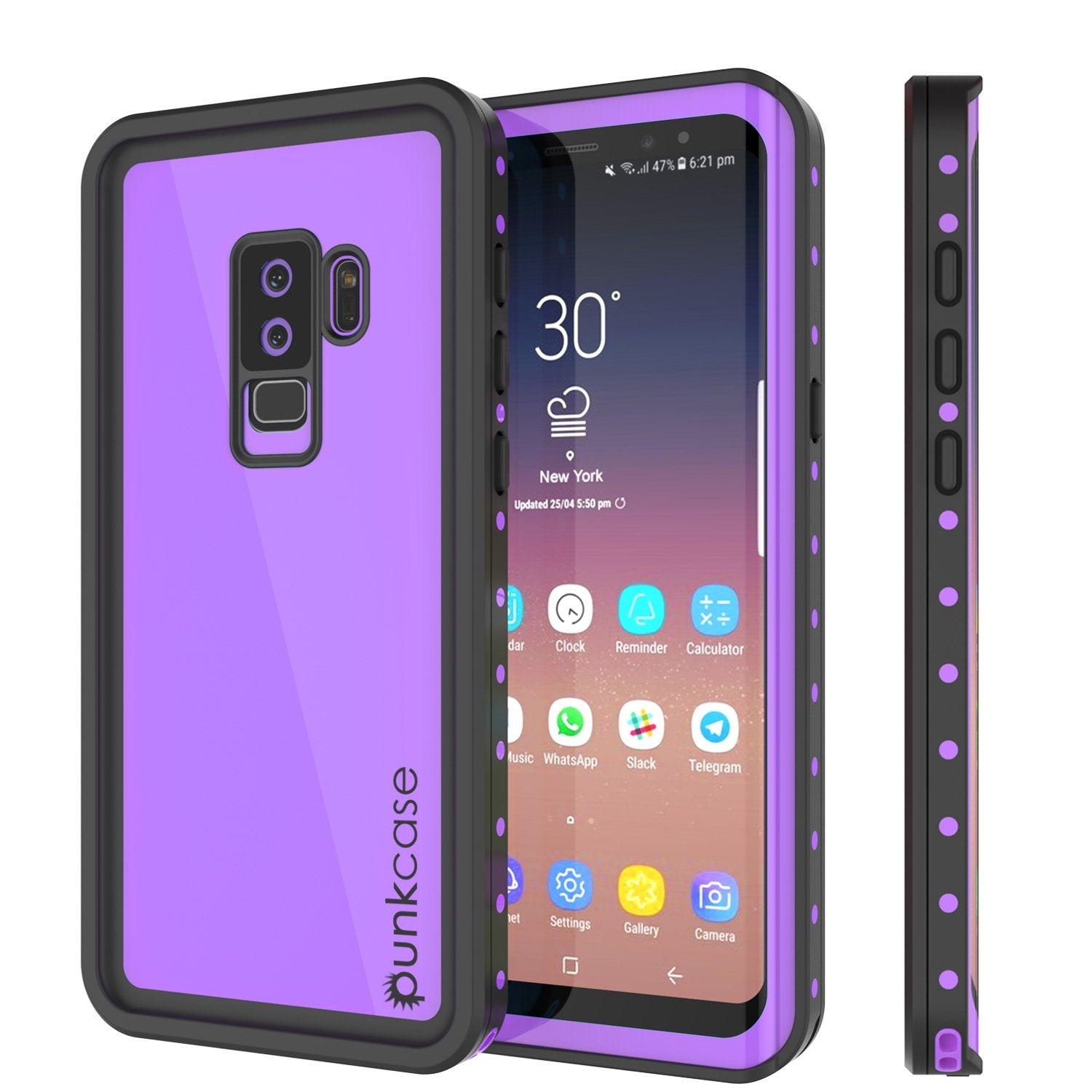 Galaxy S9 Plus Waterproof Case PunkCase StudStar Black Thin 6.6ft Underwater IP68 Shock/Snow Proof