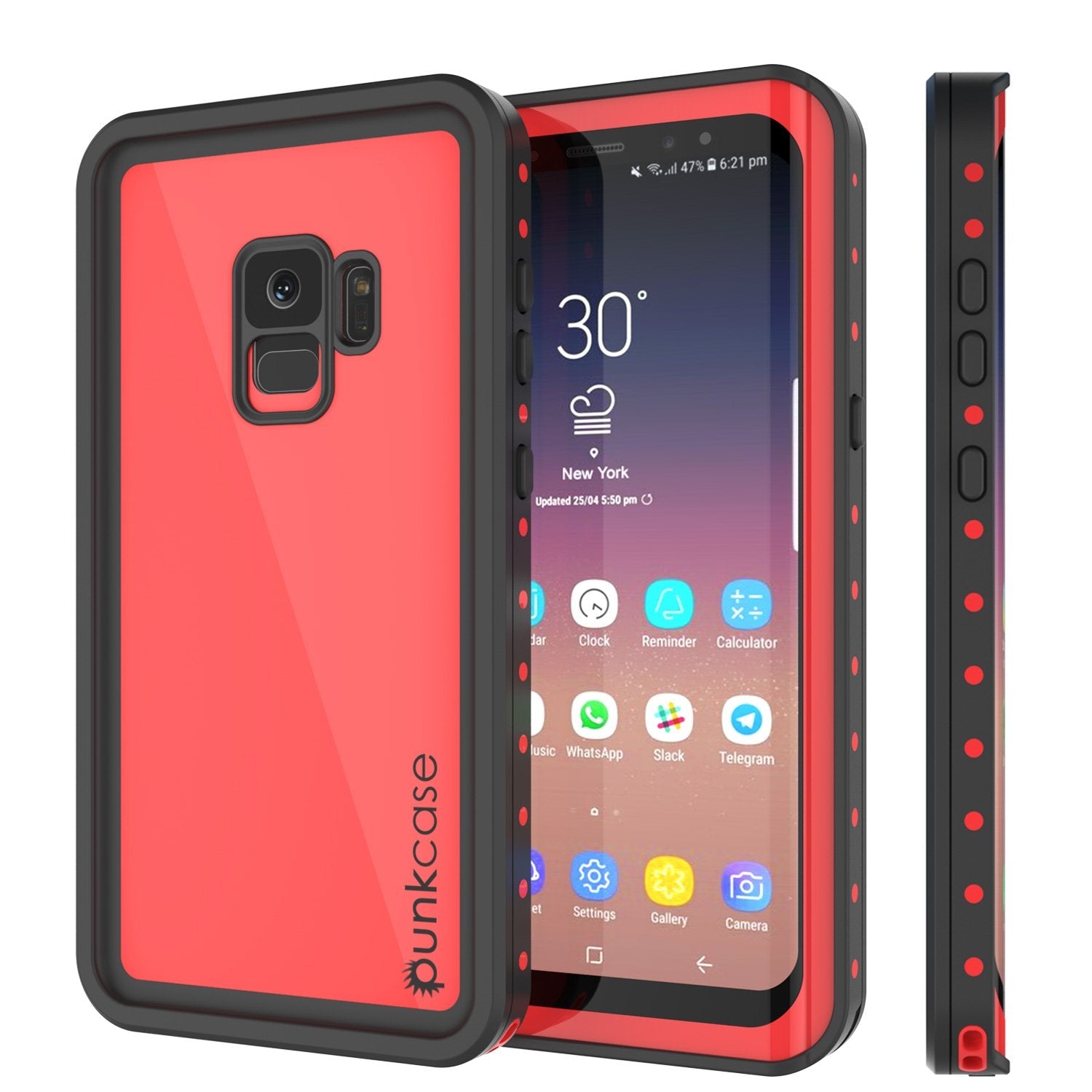 Galaxy S9 Waterproof Case, Punkcase StudStar White Thin 6.6ft Underwater IP68 Shock/Snow Proof