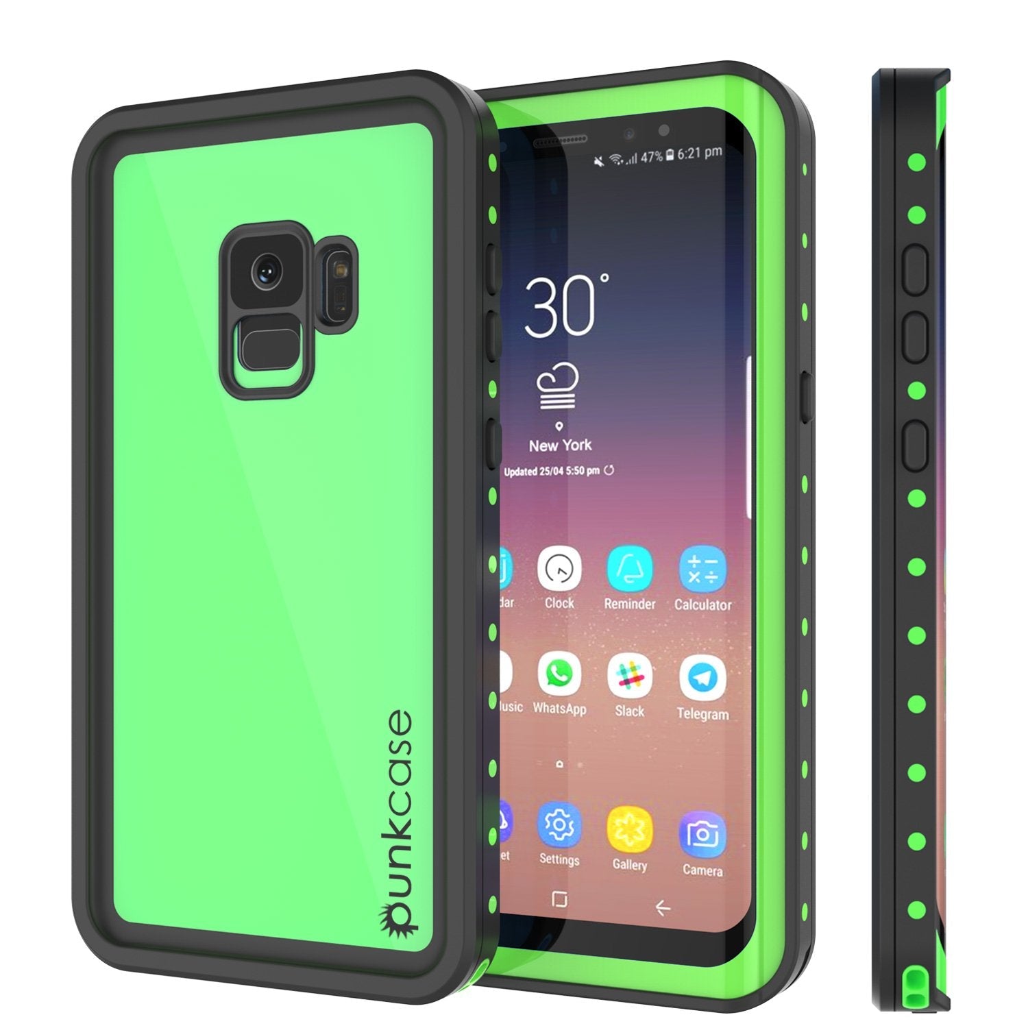 Galaxy S9 Waterproof Case PunkCase StudStar Pink Thin 6.6ft Underwater IP68 Shock/Snow Proof