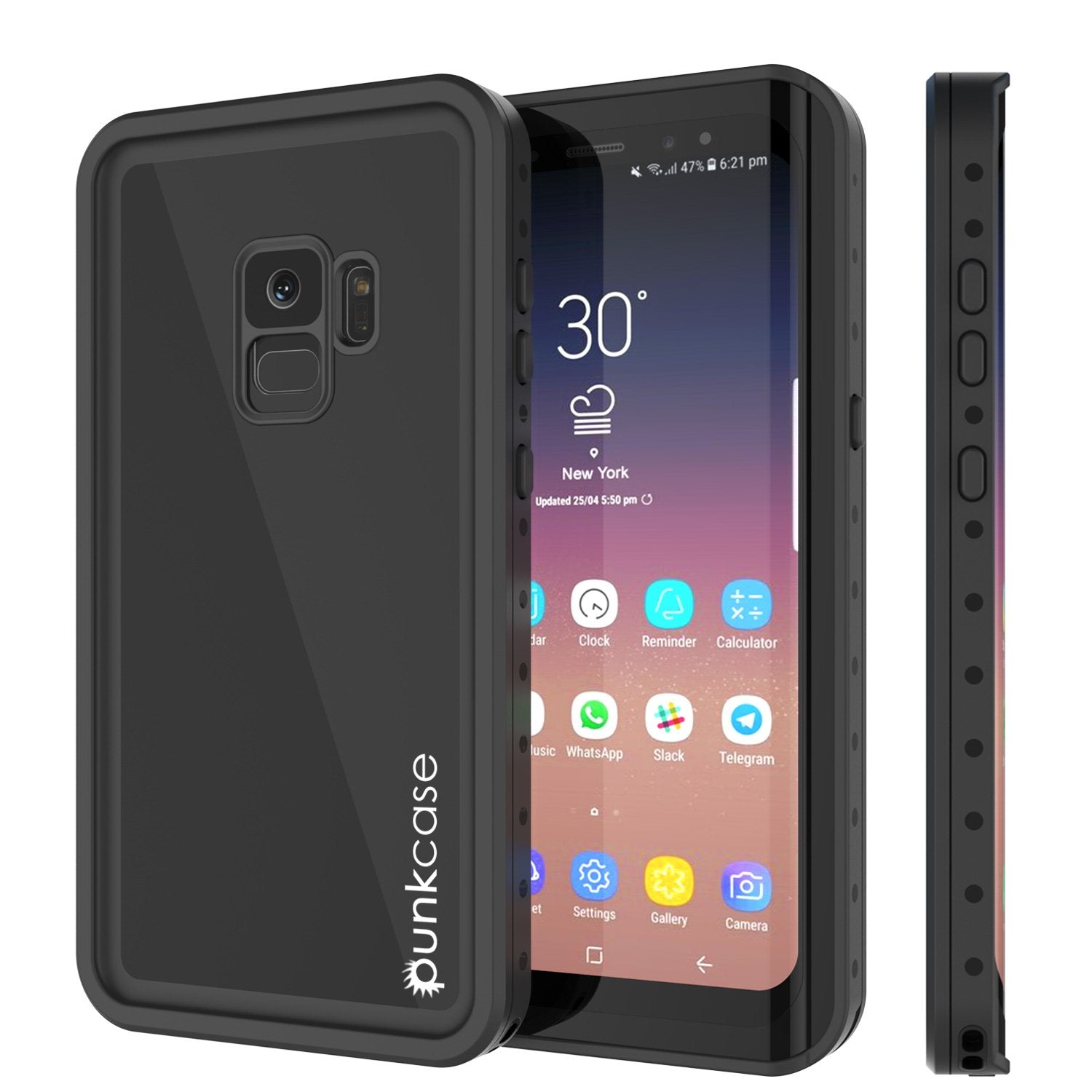 Galaxy S9 Waterproof Case, Punkcase StudStar White Thin 6.6ft Underwater IP68 Shock/Snow Proof
