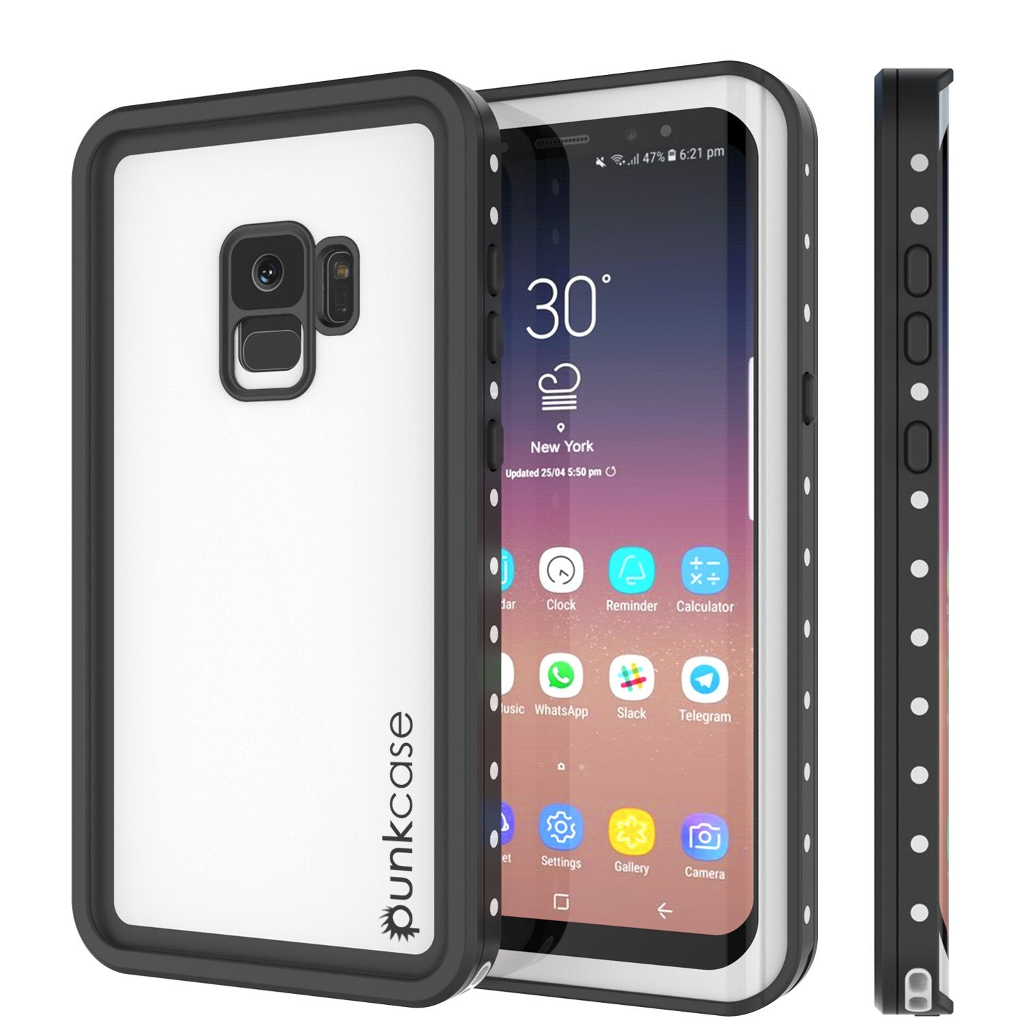 Galaxy S9 Waterproof Case PunkCase StudStar Pink Thin 6.6ft Underwater IP68 Shock/Snow Proof