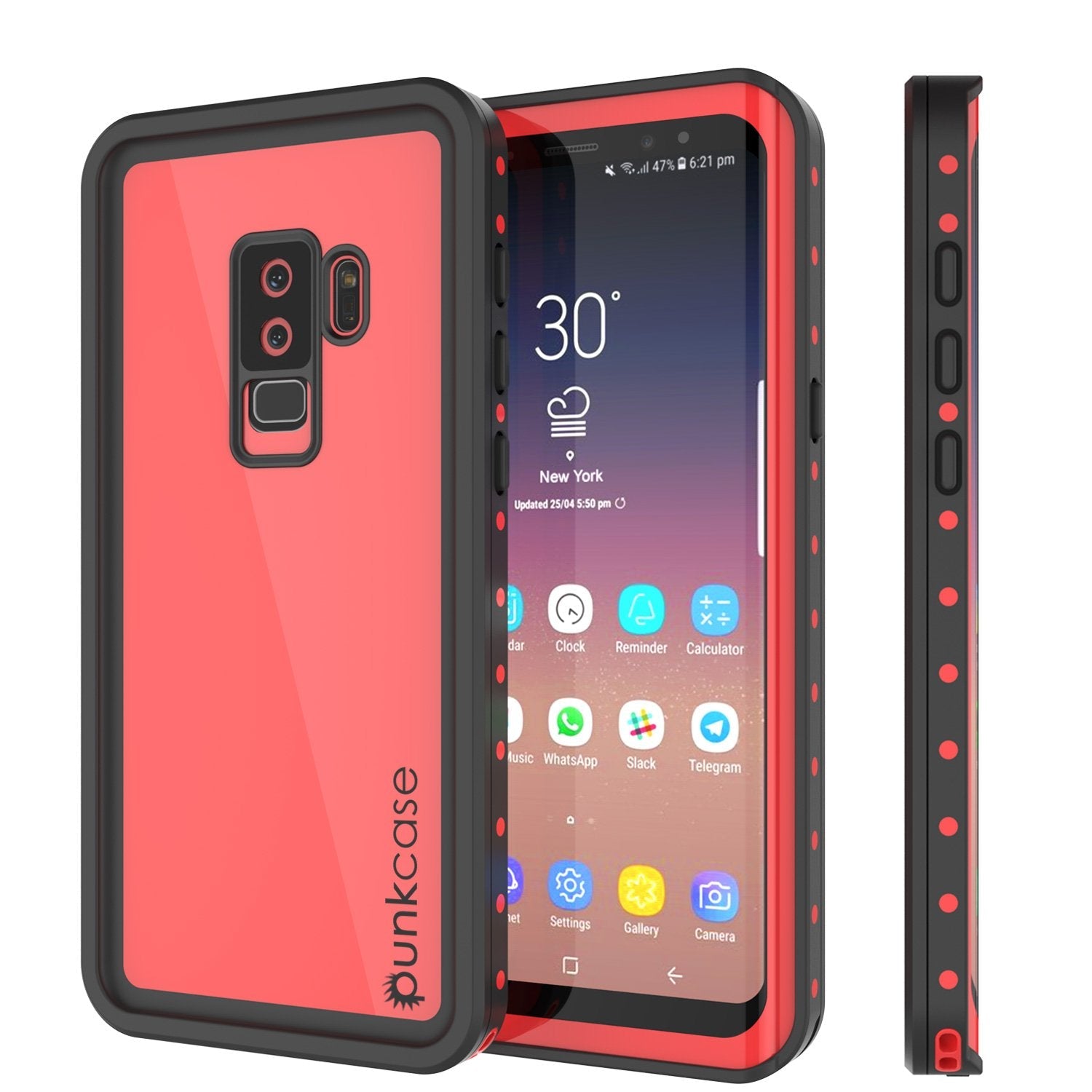 Galaxy S9 Plus Waterproof Case PunkCase StudStar Black Thin 6.6ft Underwater IP68 Shock/Snow Proof