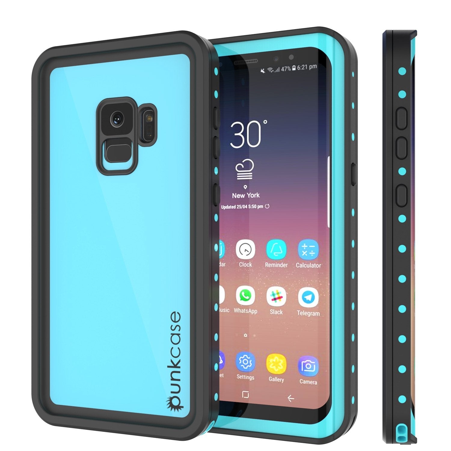 Galaxy S9 Waterproof Case, Punkcase [StudStar Series] [Slim Fit] [IP68 Certified] [Shockproof] [Dirtproof] [Snowproof] Armor Cover [Clear]
