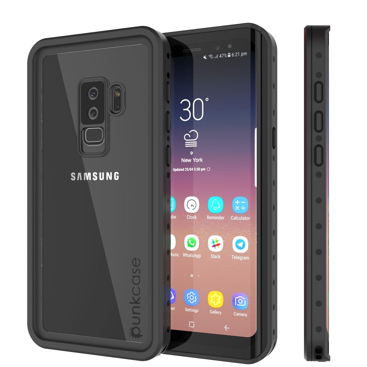 Galaxy S9 Plus Waterproof Case PunkCase StudStar Pink Thin 6.6ft Underwater IP68 Shock/Snow Proof