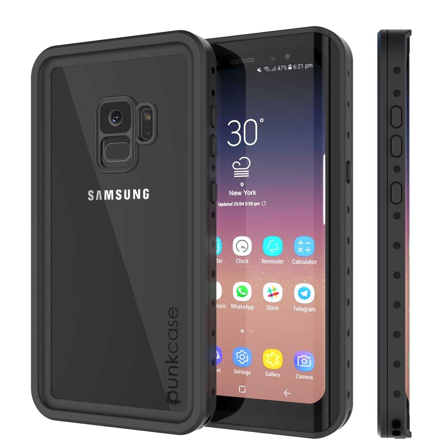 Galaxy S9 Waterproof Case PunkCase StudStar Pink Thin 6.6ft Underwater IP68 Shock/Snow Proof
