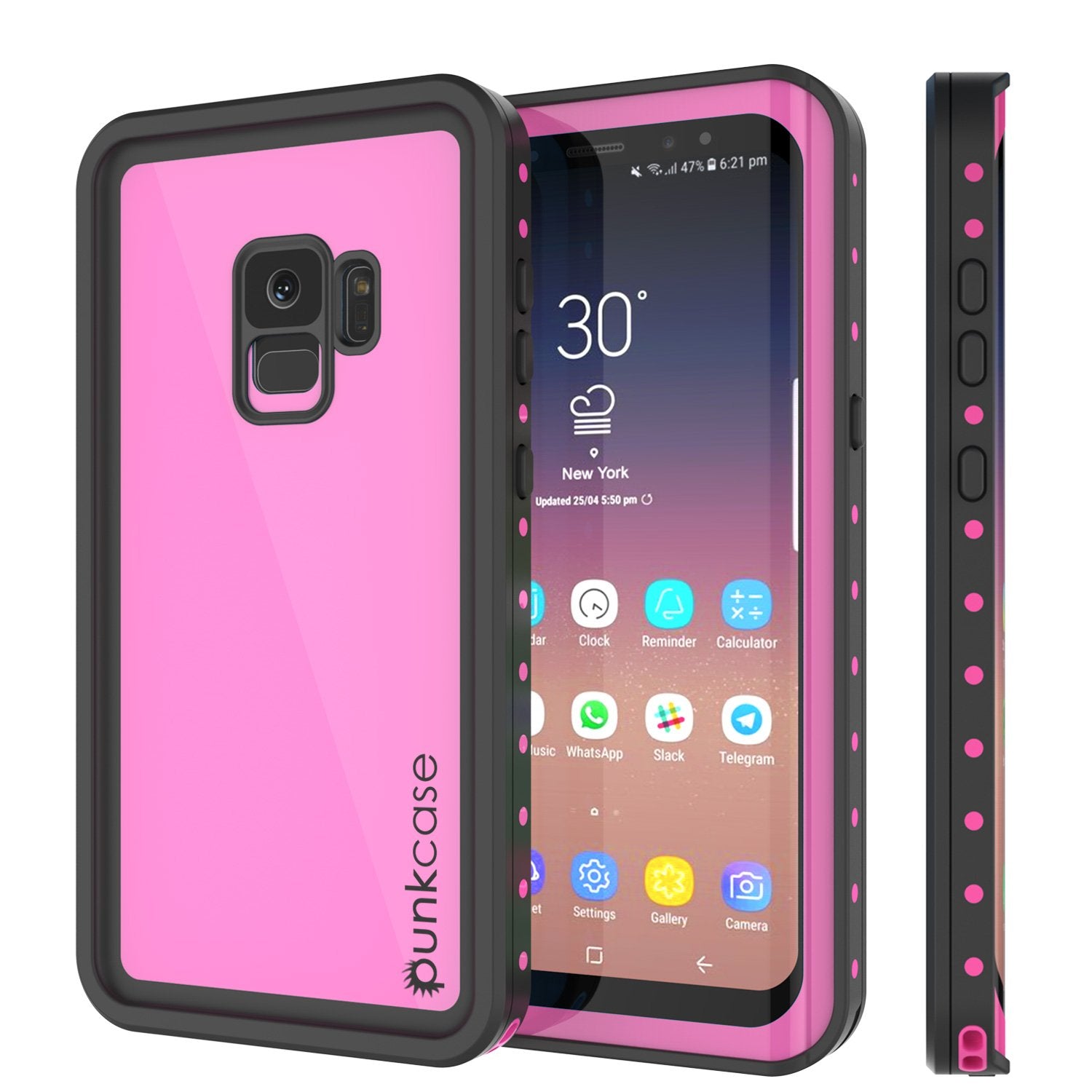 Galaxy S9 Waterproof Case, Punkcase [StudStar Series] [Slim Fit] [IP68 Certified] [Shockproof] [Dirtproof] [Snowproof] Armor Cover [Clear]