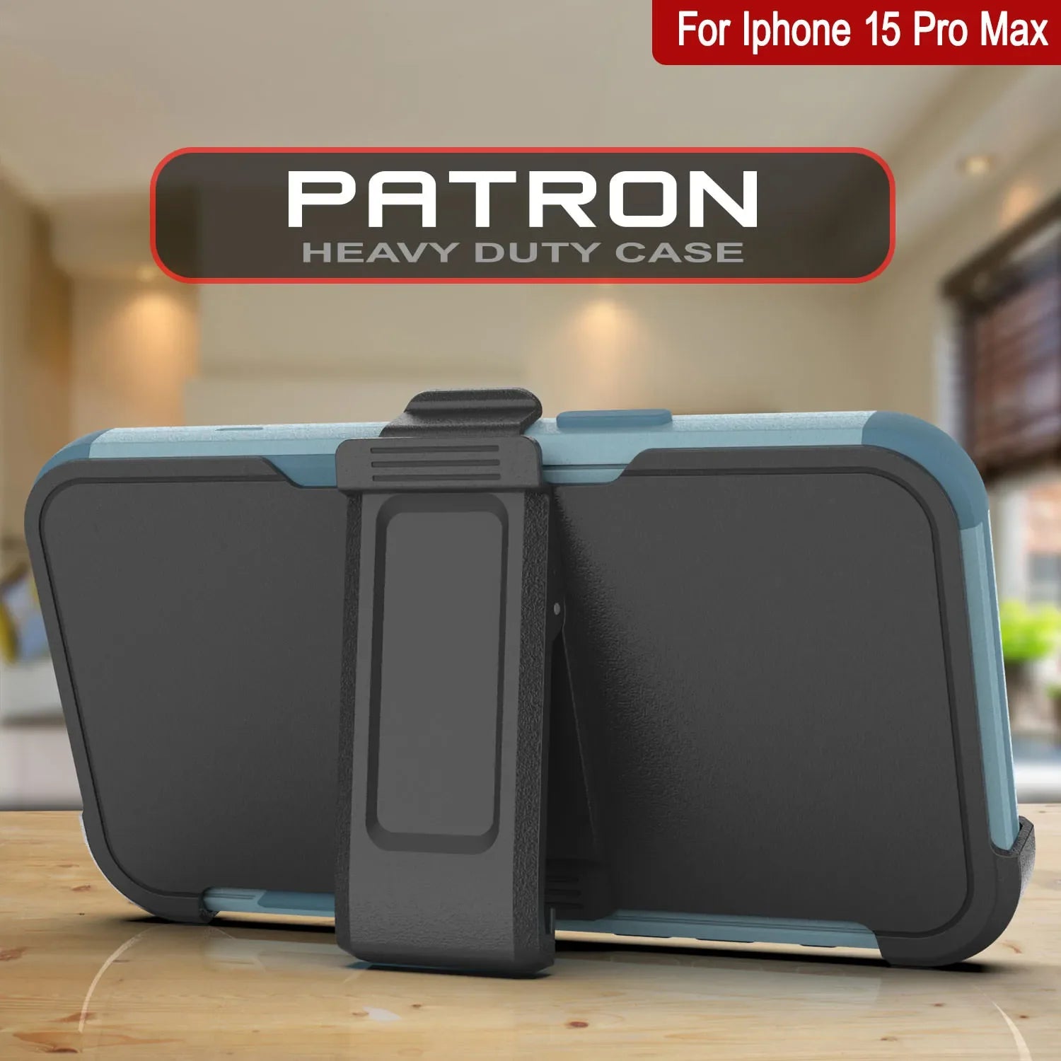 Punkcase for iPhone 15 Pro Max Belt Clip Multilayer Holster Case [Patron Series] [Mint]