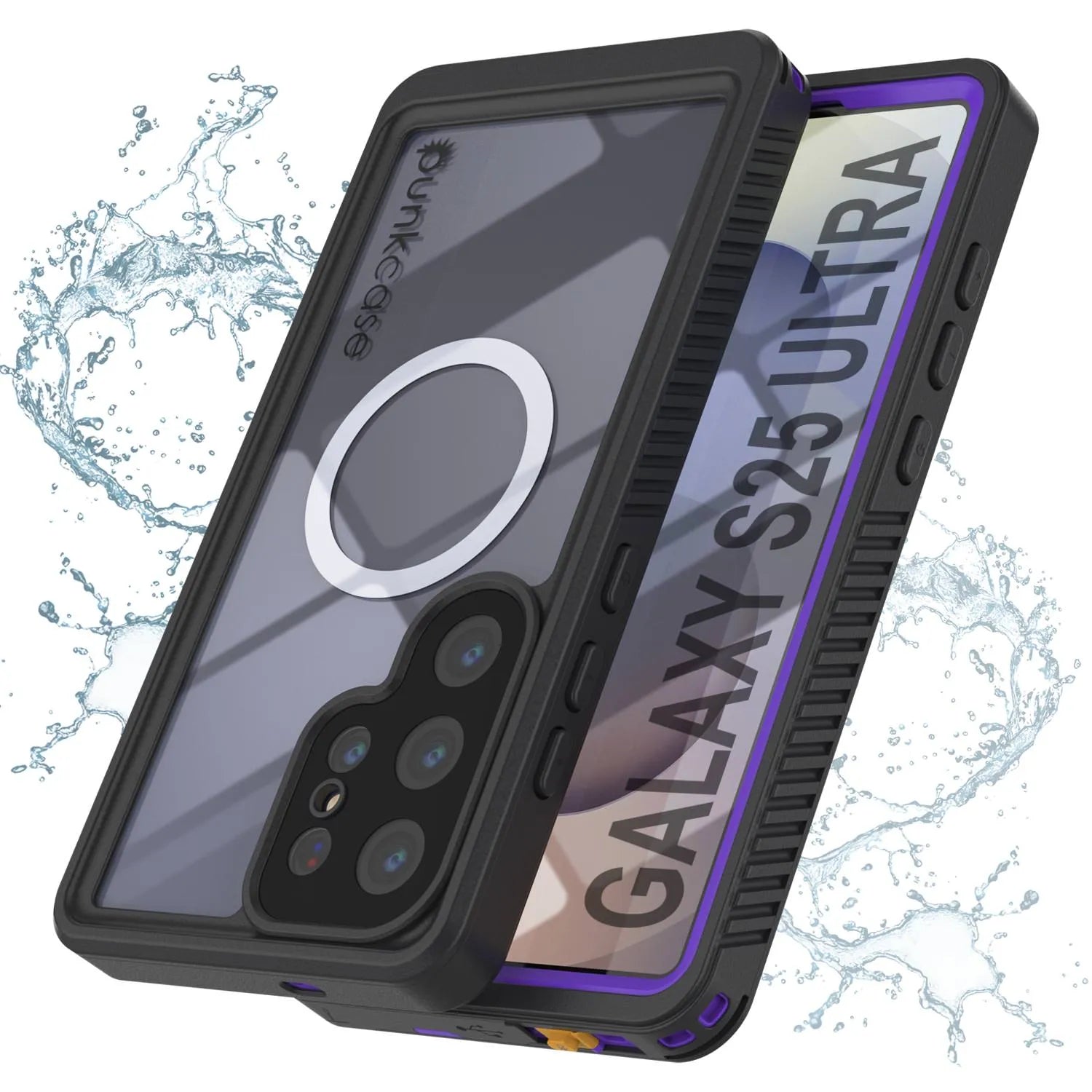 Galaxy S25 Ultra Waterproof Case, Punkcase [Extreme Mag Series] Armor Cover W/ Built In Screen Protector [White]