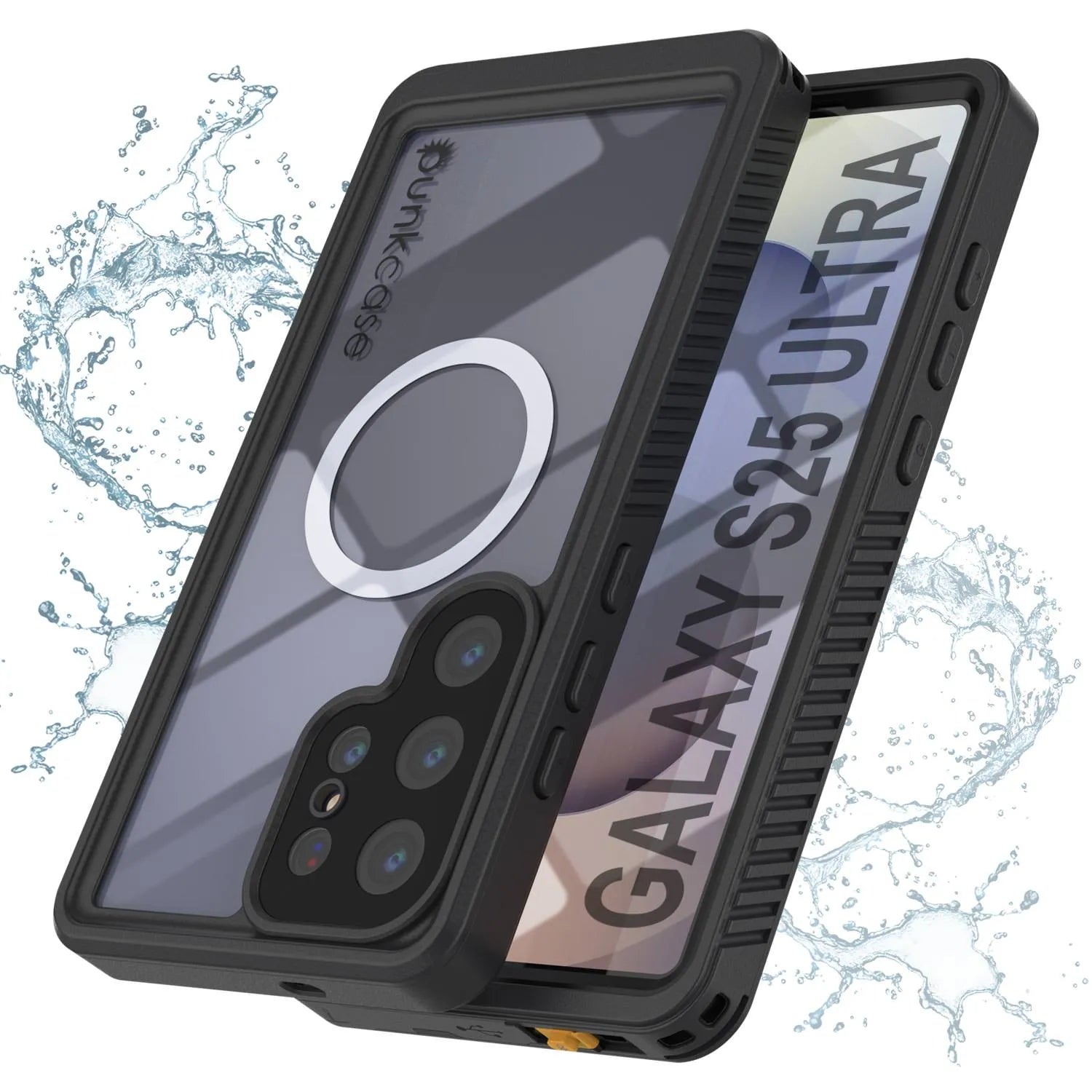 Galaxy S25 Ultra Waterproof Case, Punkcase [Extreme Mag Series] Armor Cover W/ Built In Screen Protector [White]