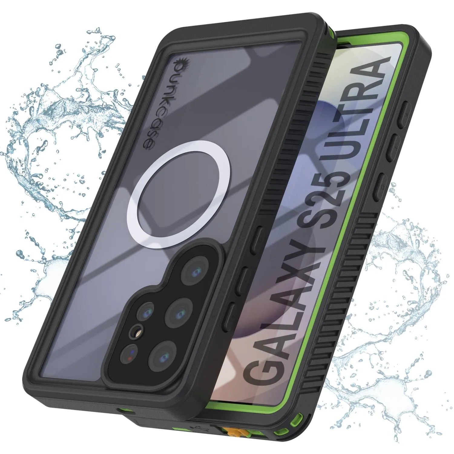 Galaxy S25 Ultra Waterproof Case, Punkcase [Extreme Mag Series] Armor Cover W/ Built In Screen Protector [White]
