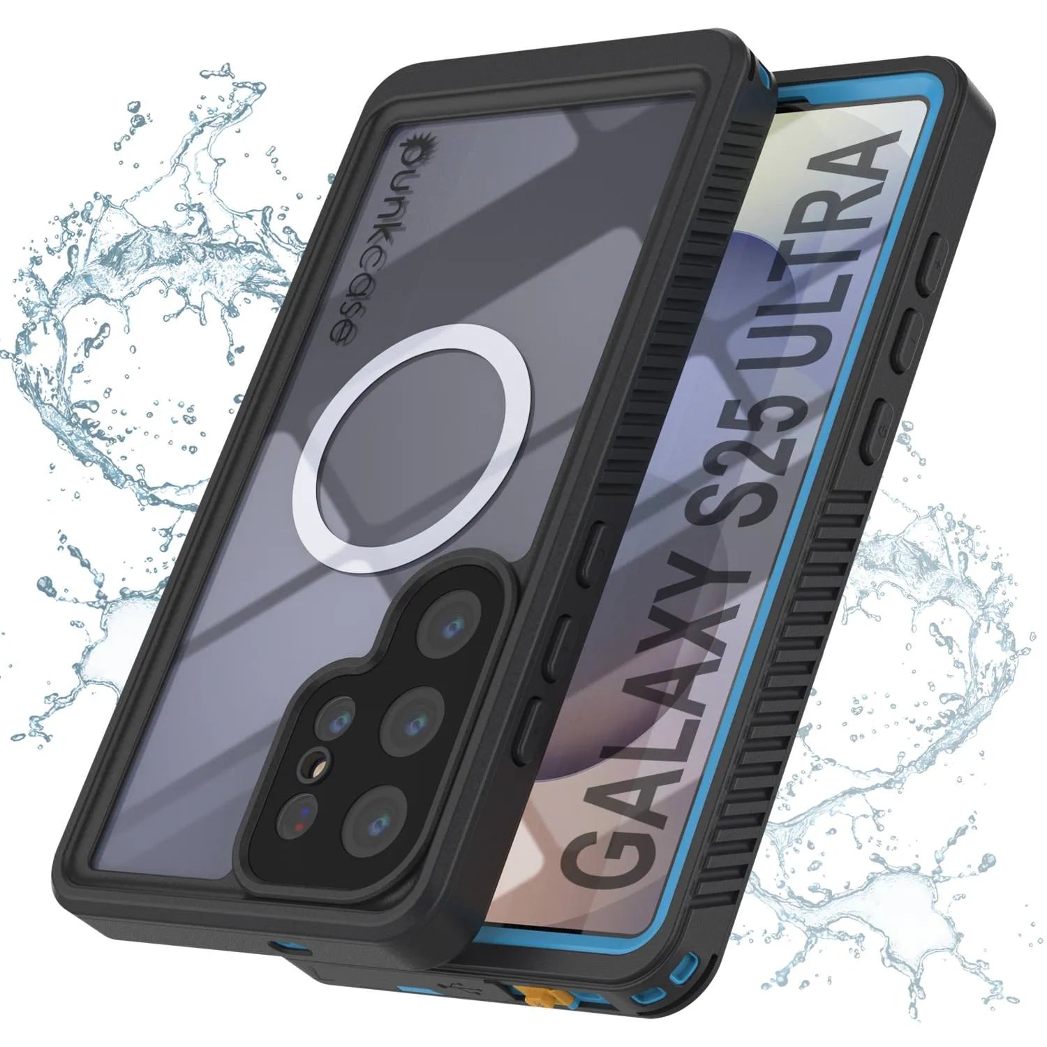 Galaxy S25 Ultra Waterproof Case, Punkcase [Extreme Mag Series] Armor Cover W/ Built In Screen Protector [White]