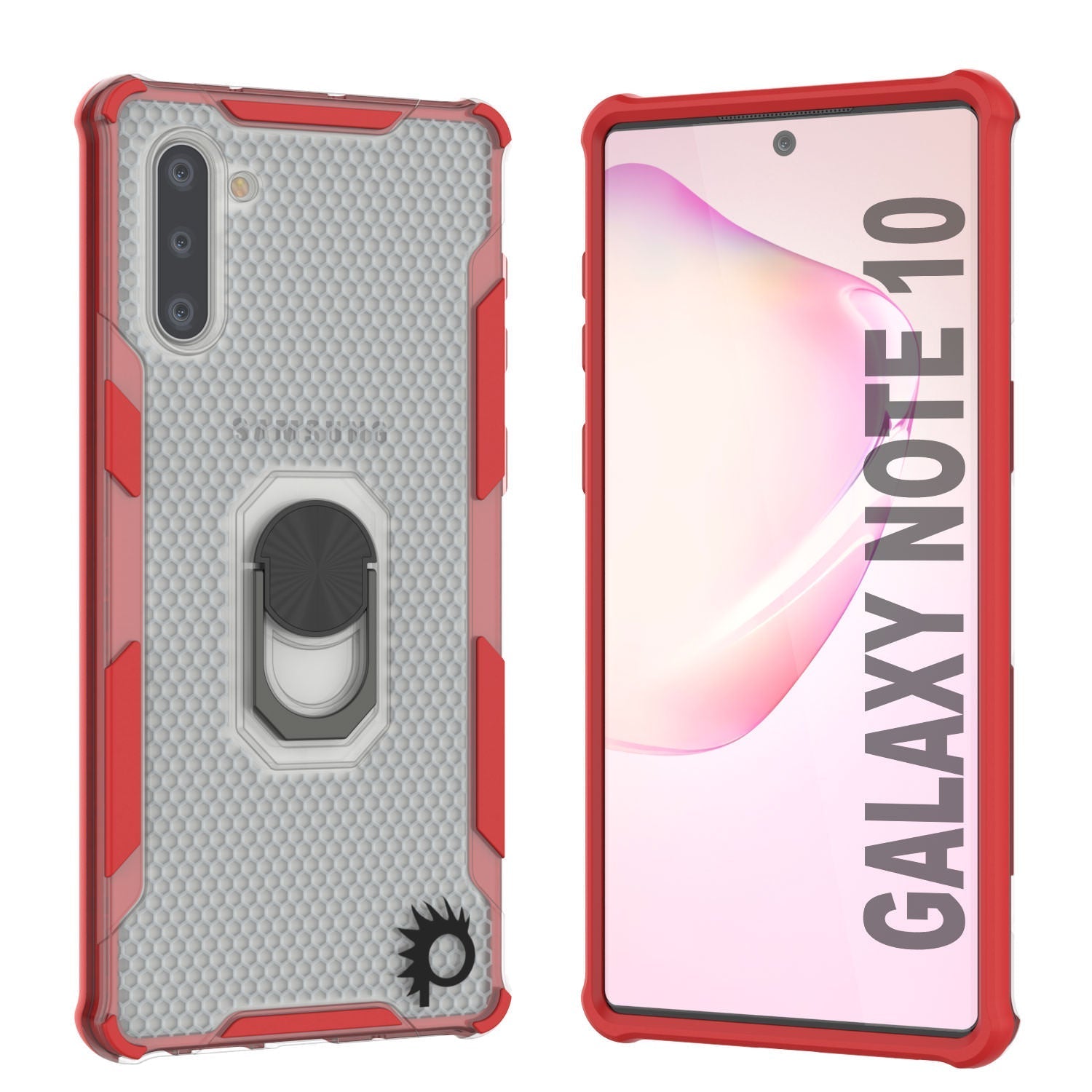 Punkcase Galaxy Note 10 Case [Magnetix 2.0 Series] Clear Protective TPU Cover W/Kickstand [Grey]