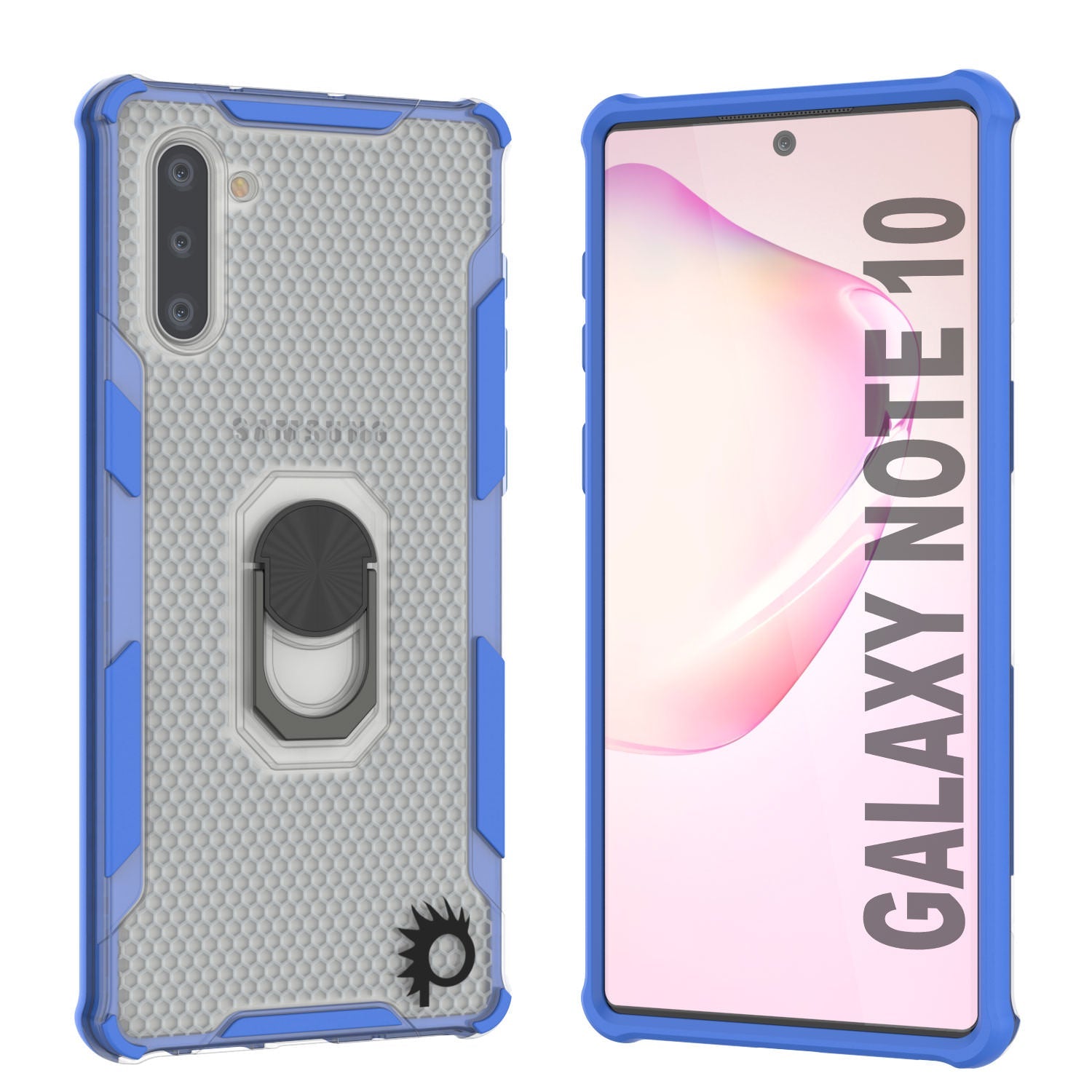 Punkcase Galaxy Note 10 Case [Magnetix 2.0 Series] Clear Protective TPU Cover W/Kickstand [Black]