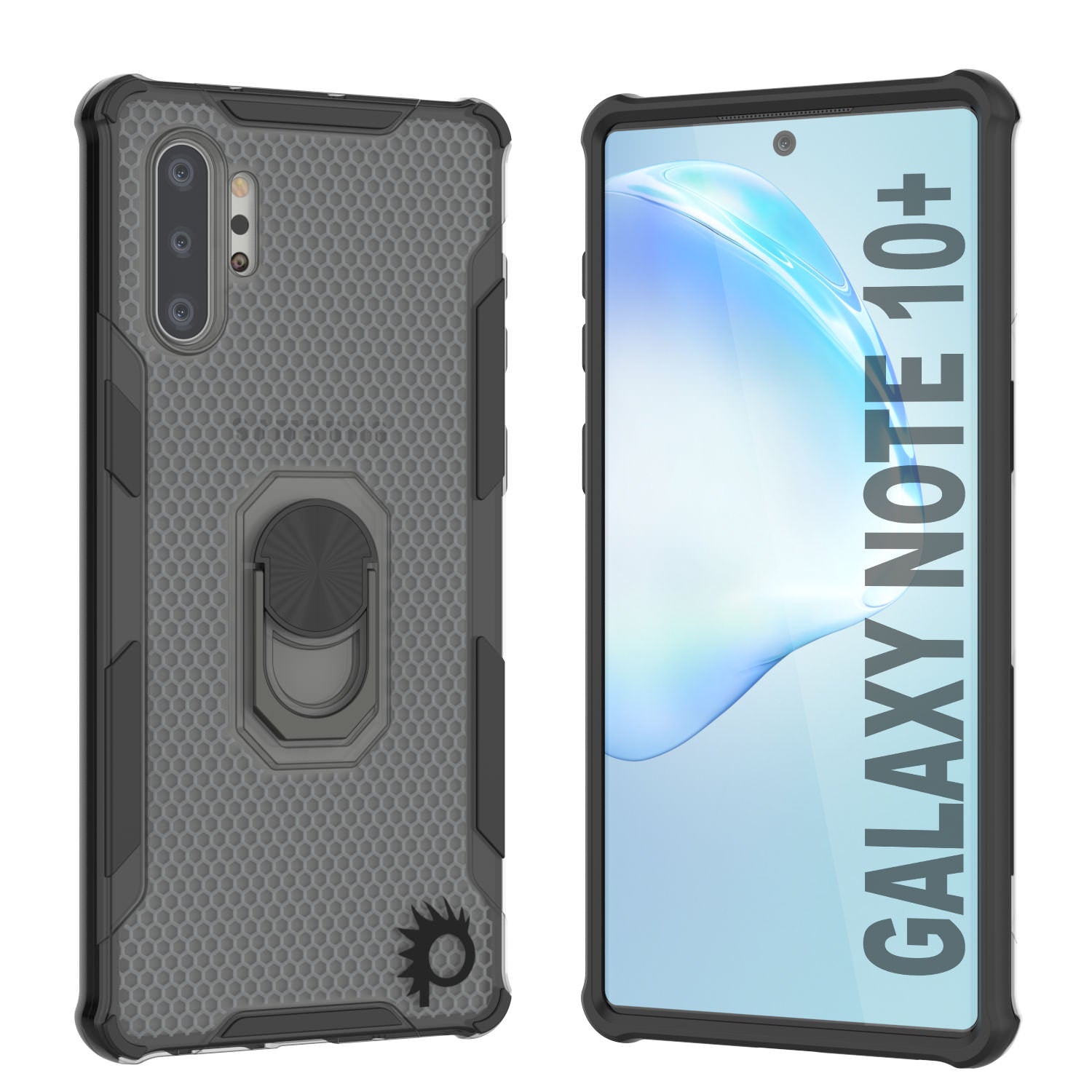 Punkcase Galaxy Note 10 Plus Case [Magnetix 2.0 Series] Clear Protective TPU Cover W/Kickstand [Grey]