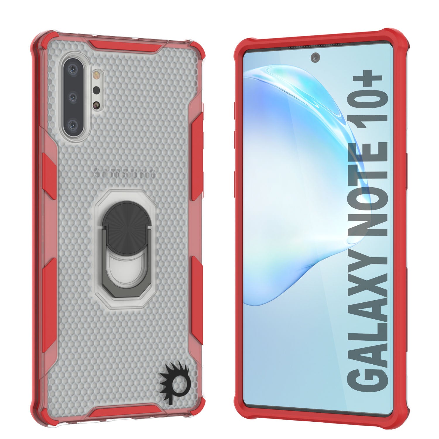 Punkcase Galaxy Note 10 Plus Case [Magnetix 2.0 Series] Clear Protective TPU Cover W/Kickstand [Grey]