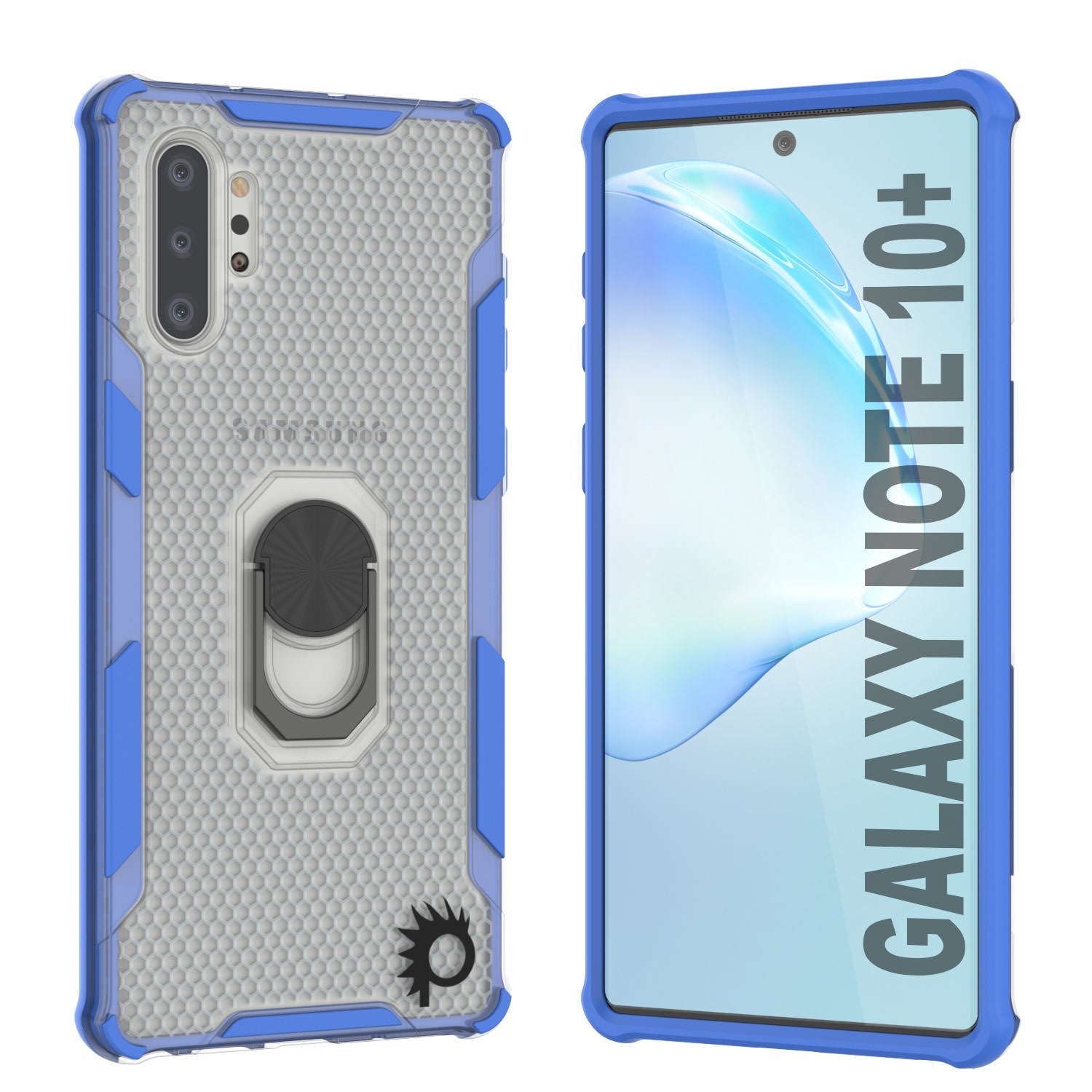 Punkcase Galaxy Note 10 Plus Case [Magnetix 2.0 Series] Clear Protective TPU Cover W/Kickstand [Red]