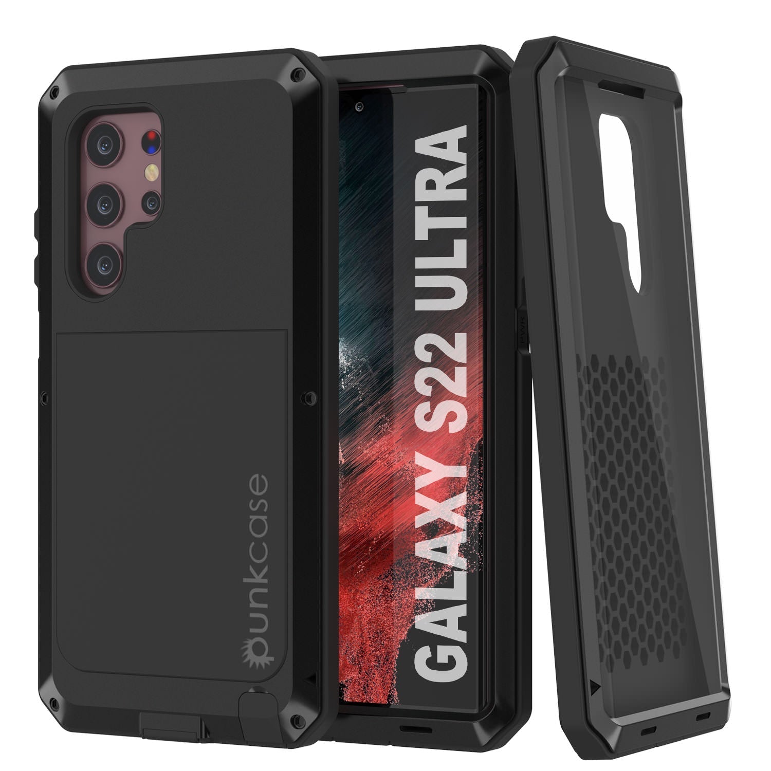 Galaxy S22 Ultra Metal Case, Heavy Duty Military Grade Rugged Armor Cover [Gold]