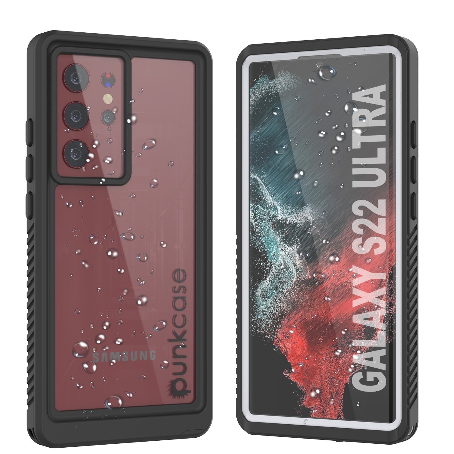 Galaxy S22 Ultra Water/ Shock/ Snowproof [Extreme Series] Slim Screen Protector Case [Red]