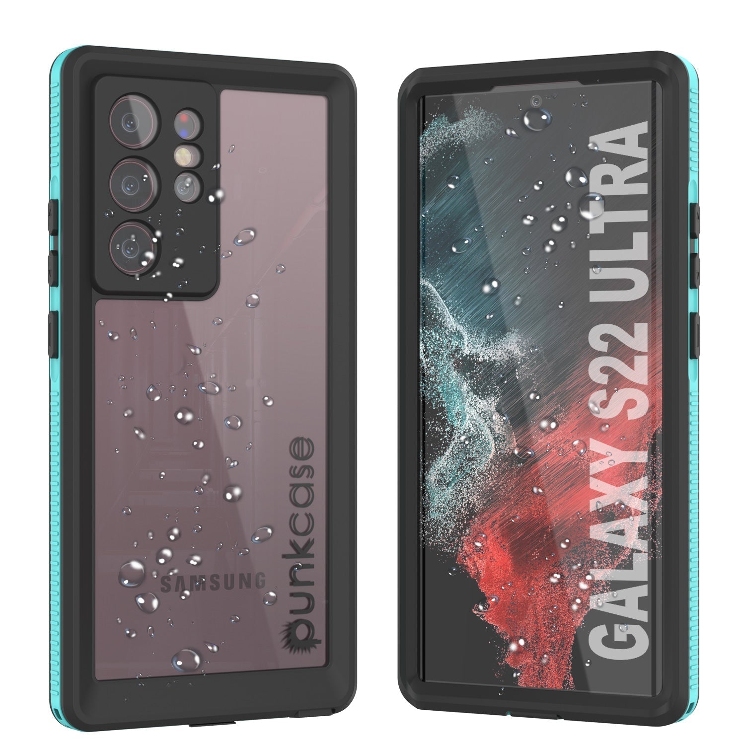 Galaxy S22 Ultra Waterproof Case PunkCase Ultimato Pink Thin 6.6ft Underwater IP68 Shock/Snow Proof [Pink]