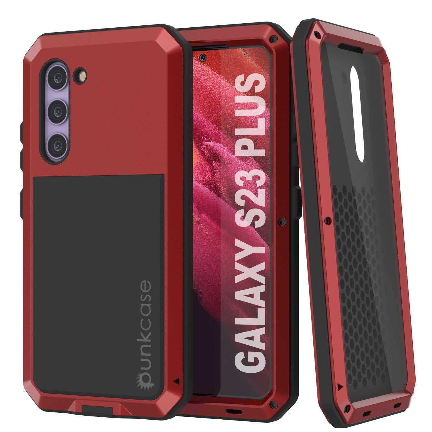 Galaxy S23+ Plus Metal Case, Heavy Duty Military Grade Armor Cover [shock proof] Full Body Hard [Silver]