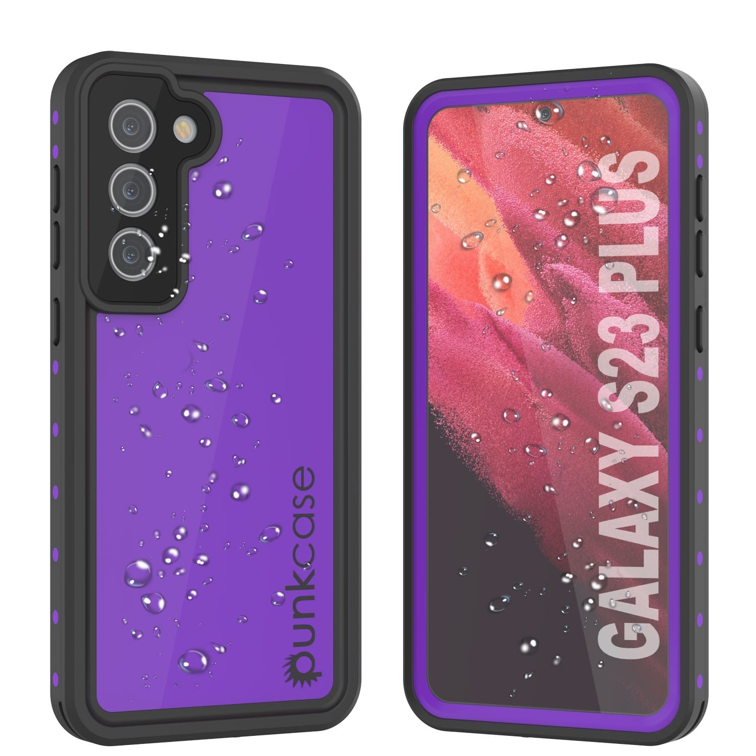 Galaxy S23+ Plus Waterproof Case PunkCase StudStar Light Blue Thin 6.6ft Underwater IP68 ShockProof