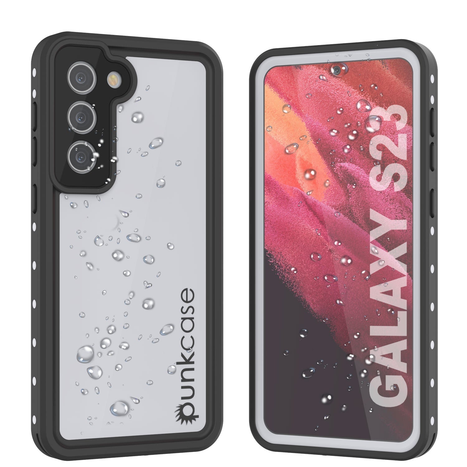 Galaxy S23 Waterproof Case PunkCase StudStar Clear Thin 6.6ft Underwater IP68 Shock/Snow Proof